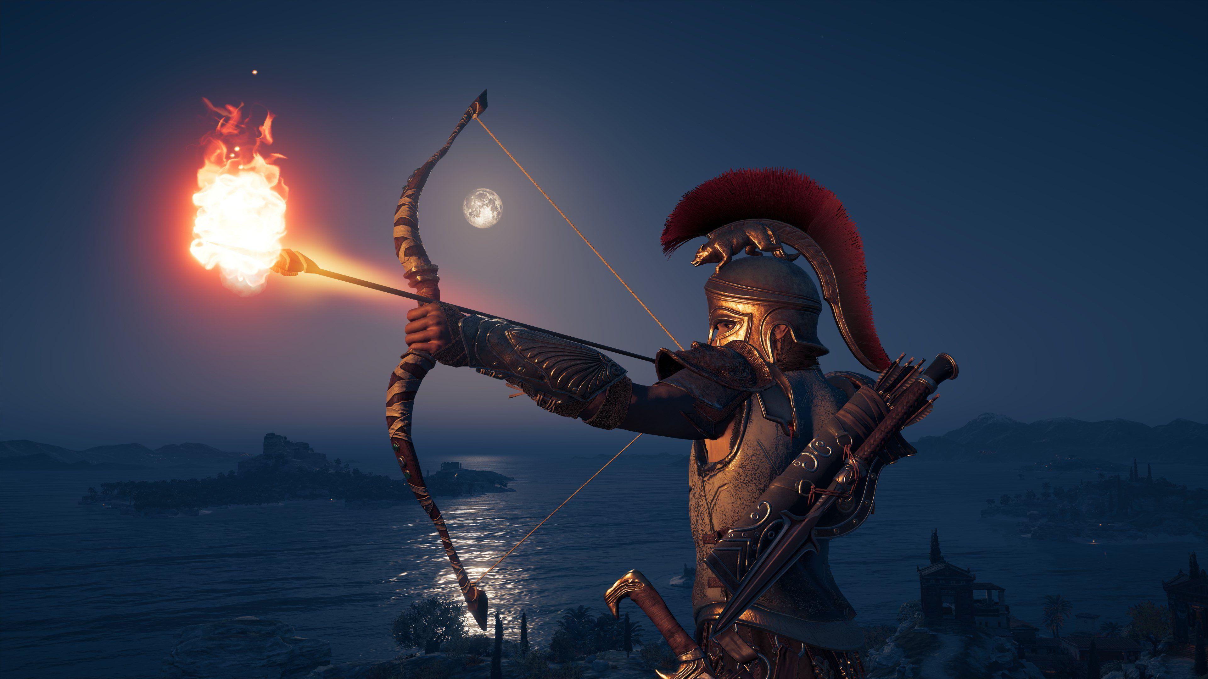 3840x2160 Wallpaper 4k 4k Assassins Creed Odyssey Bow And Arrow 2018 games