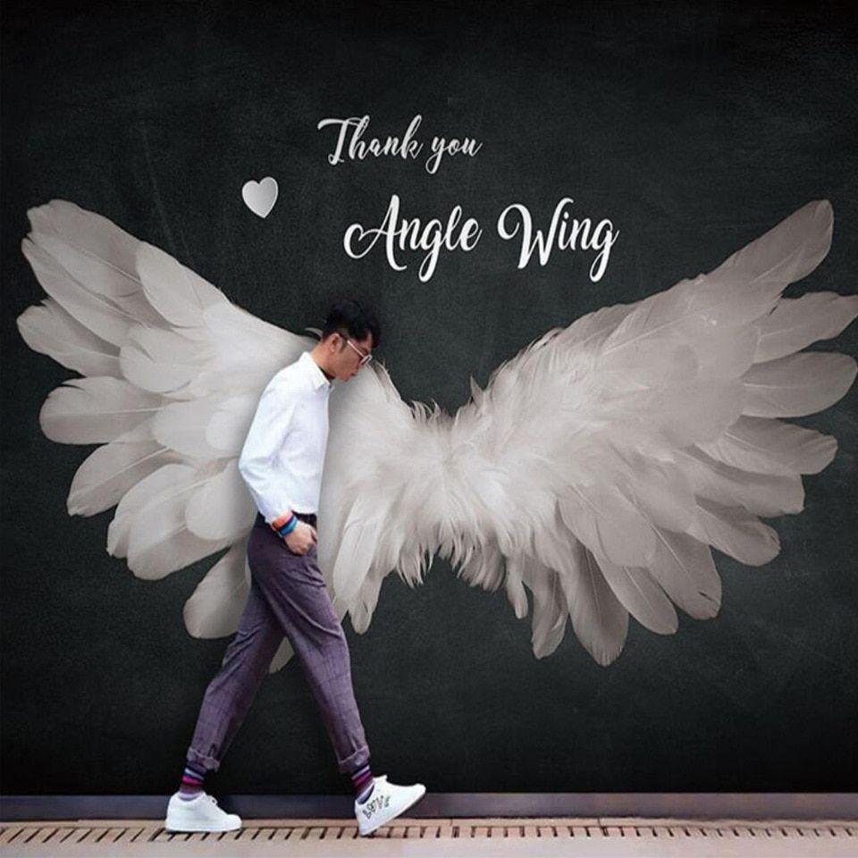 960x960 Custom 3D stereo angel wings background wall paper feather