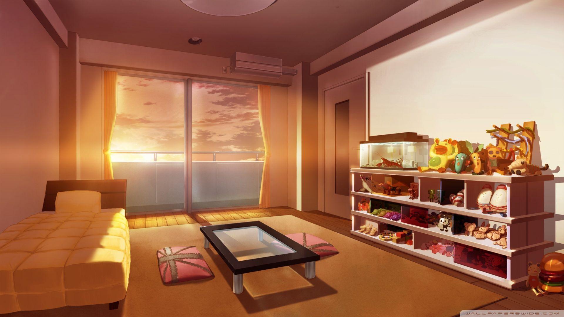 1920x1080 Anime Room Artwork Wallpaper
