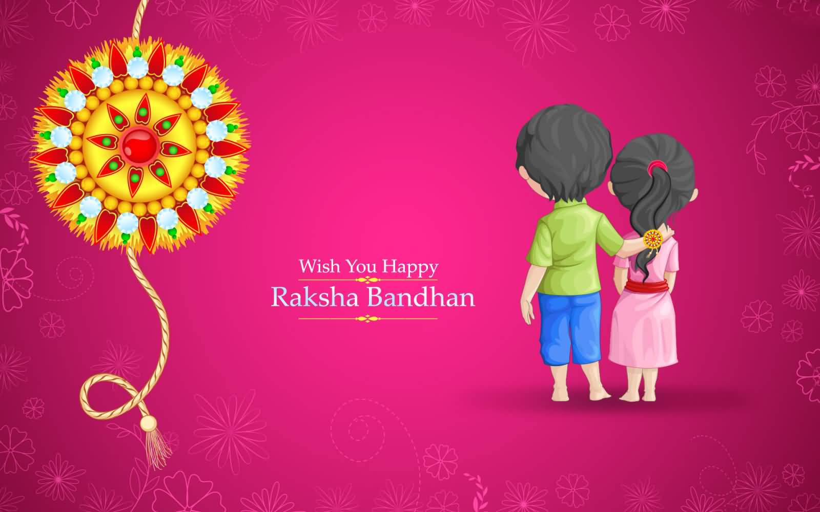 1600x1000 Wish You Happy Raksha Bandhan Wallpaper Image