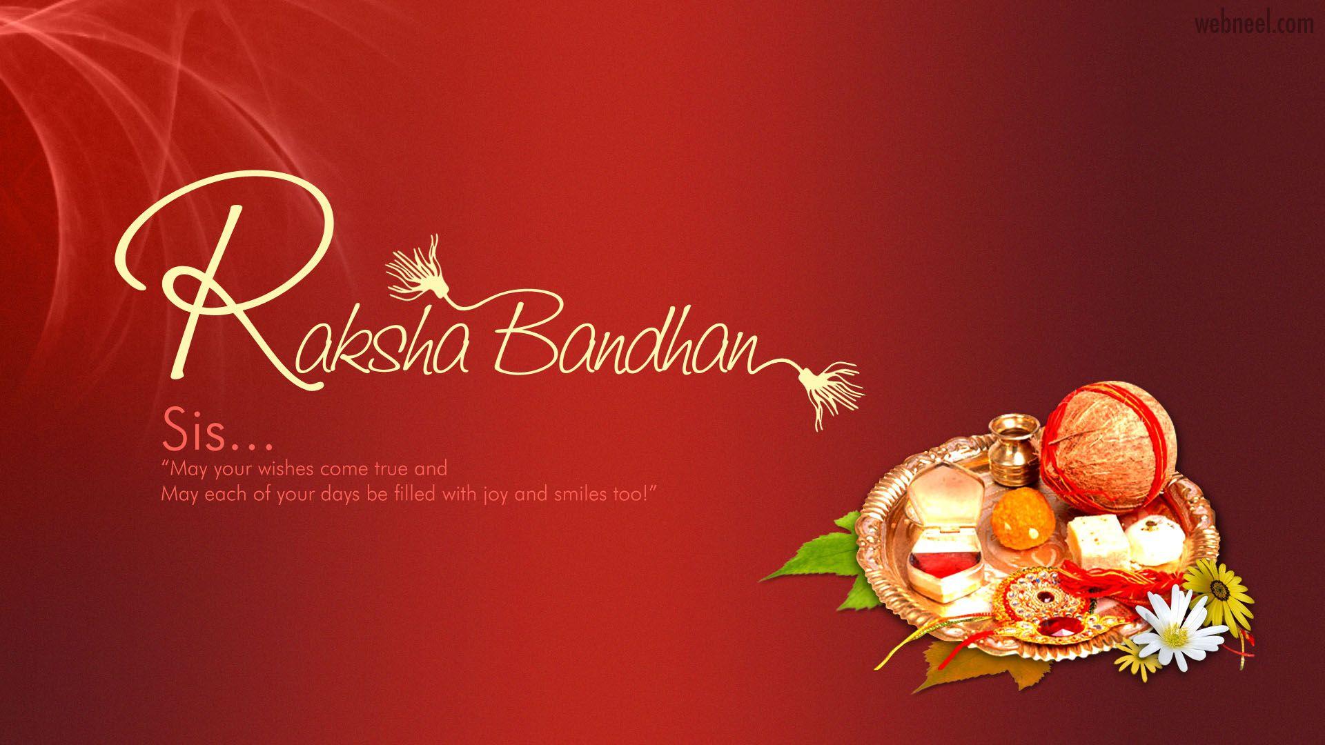 1920x1080 Beautiful Raksha Bandhan Greetings Cards and Wallpaper