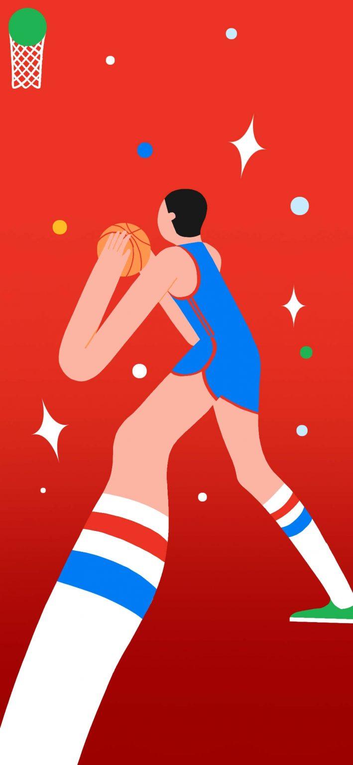 709x1536 Google Pixel 4a Basketball wallpaper