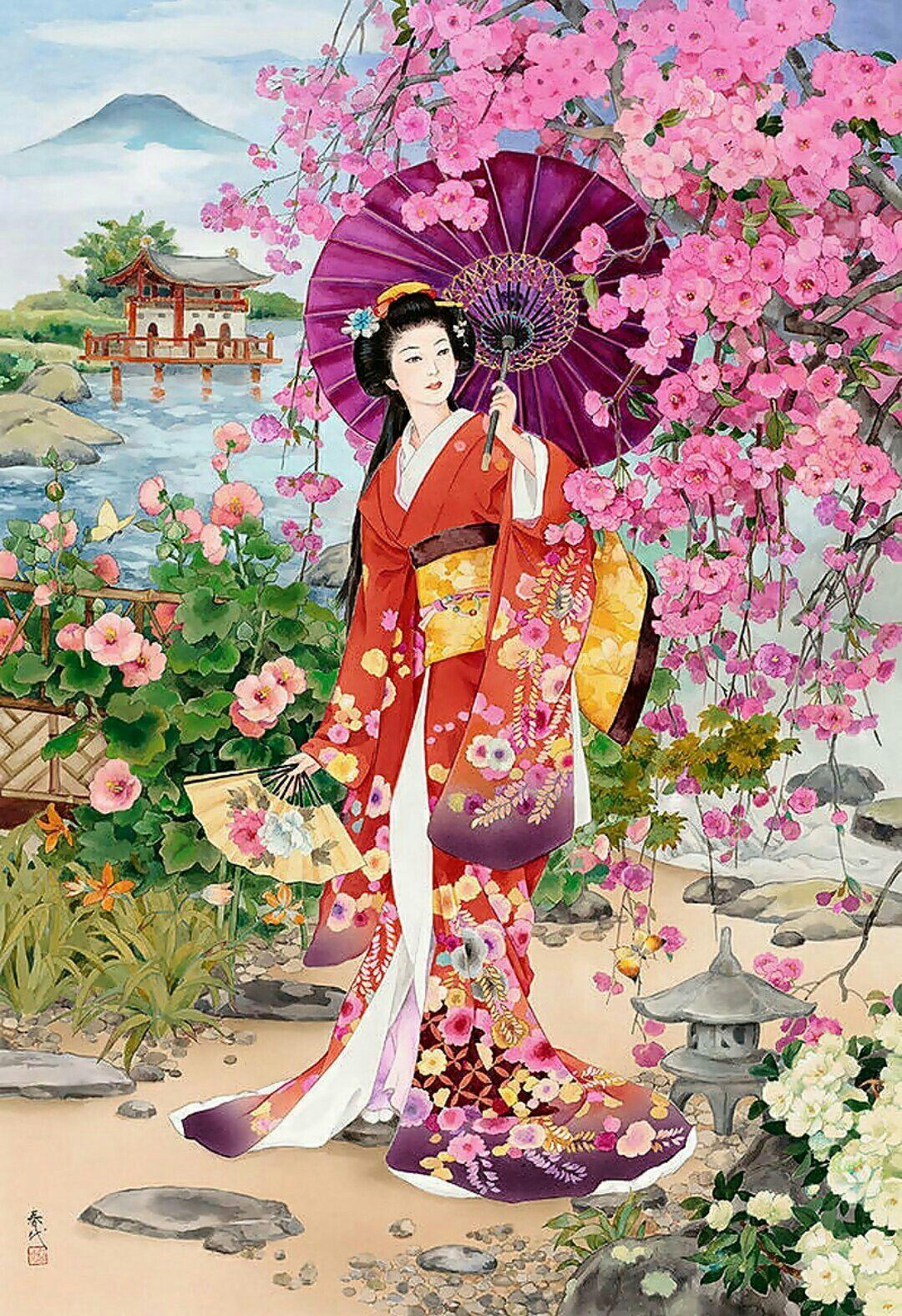 1080x1576 Hermosa pintura de estilo japonés (美しい和風の絵) ✨ #Japón #Japan