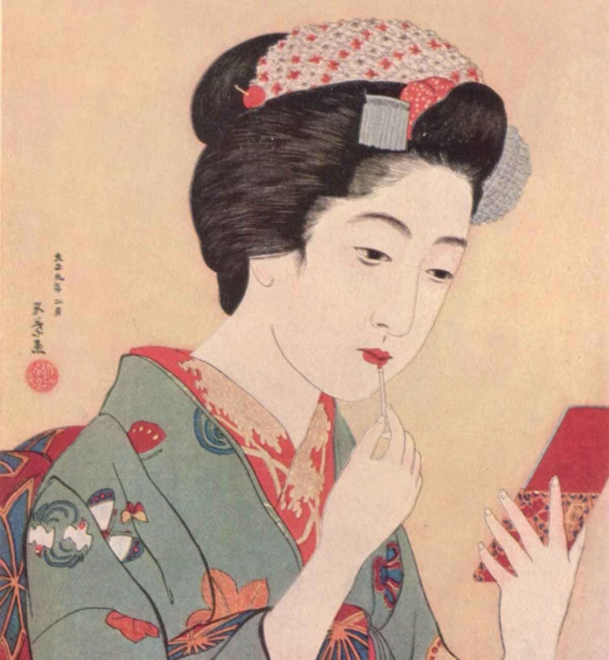 1200x1301 The art of Japanese Komachi Beni Lip Makeup