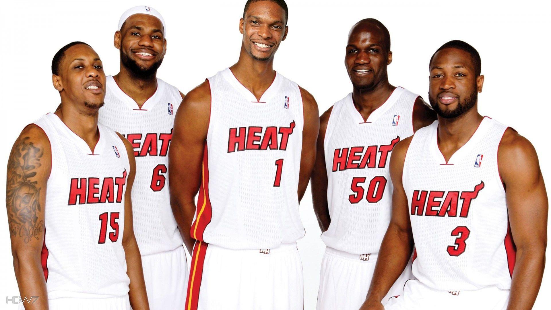 1920x1080 miami heat nba players lebron wade bosh chalmers anthony. HD wallpaper gallery