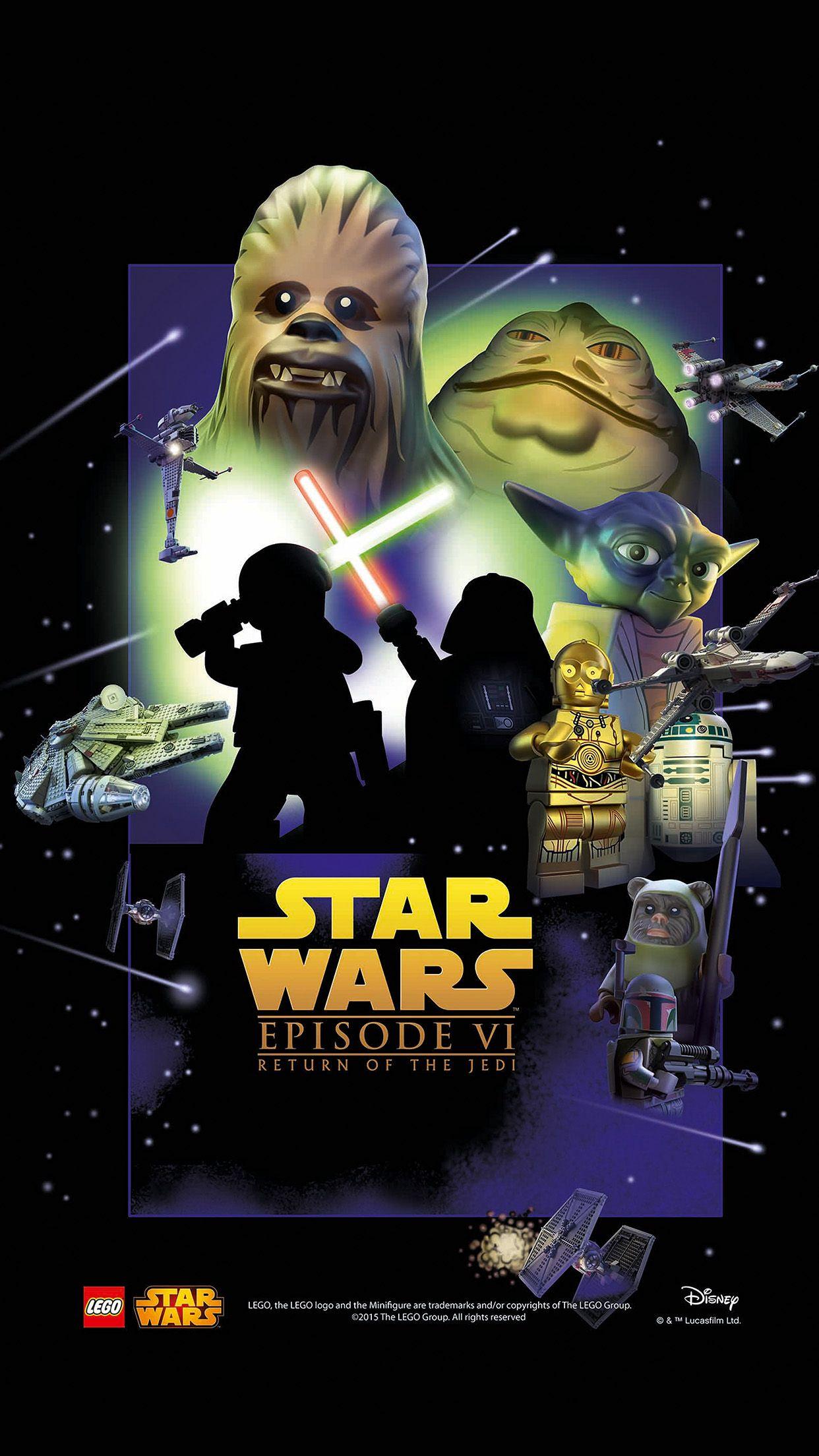 1242x2208 Starwars Lego Episode 6 Return Of Jedi Art Film Wallpaper