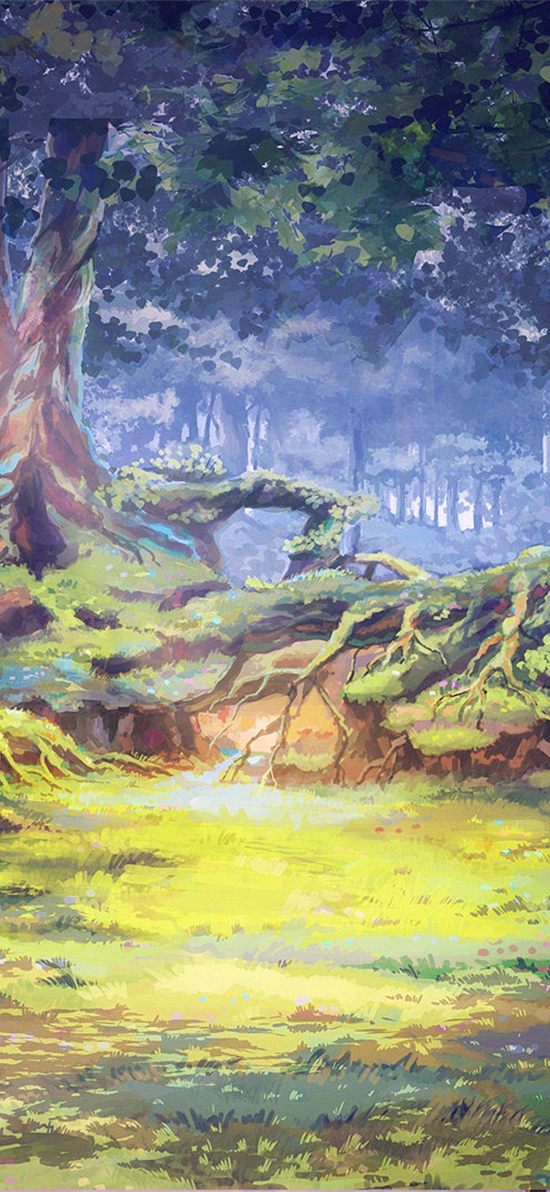 1125x2436 iPhone X wallpaper. arseniy chebynkin nature illustration art forest