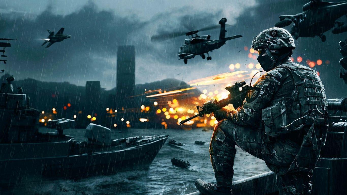1366x768 Download wallpaper 1366x768 battlefield game, ea digital