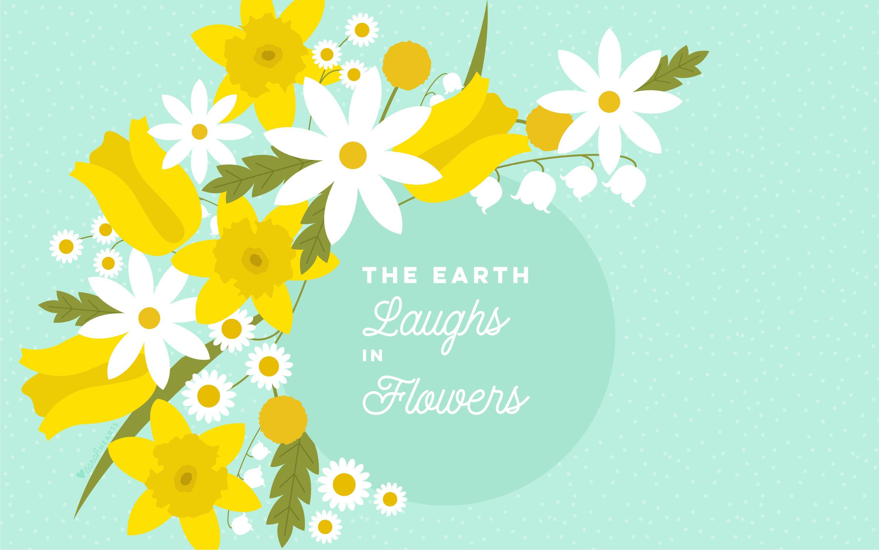 3001x1876 March 2018 Spring Flower Calendar Wallpaper