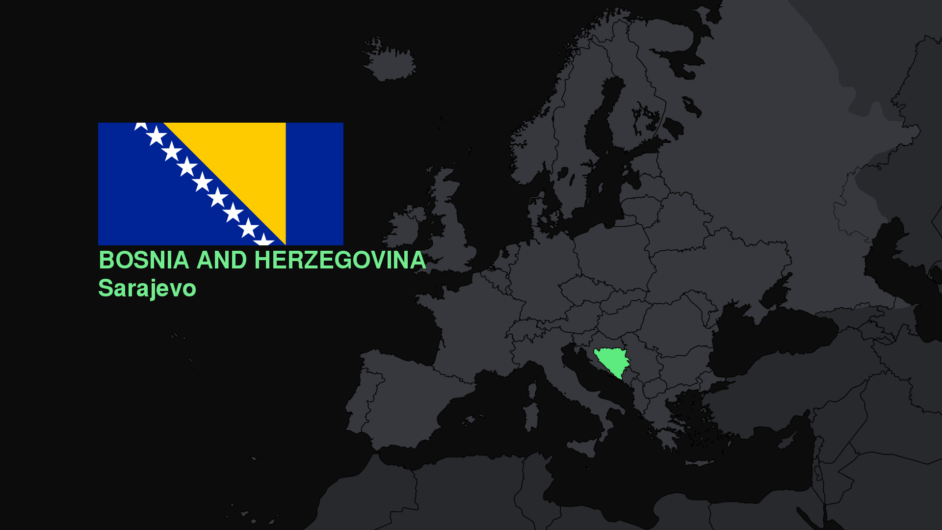 1920x1080 Bosnian Flag Wallpaper image