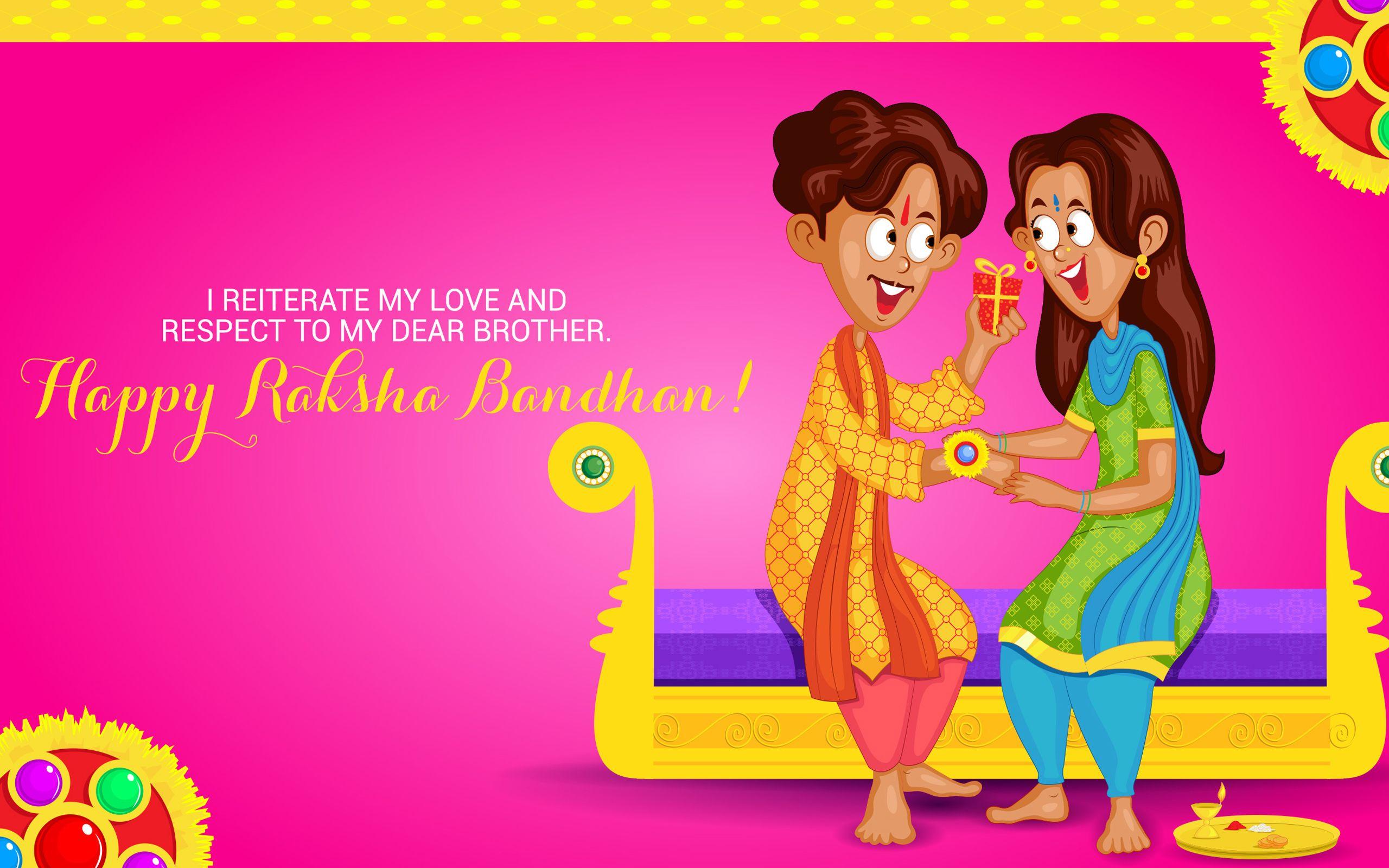 2560x1600 Happy Raksha Bandhan Wishes Wallpaper
