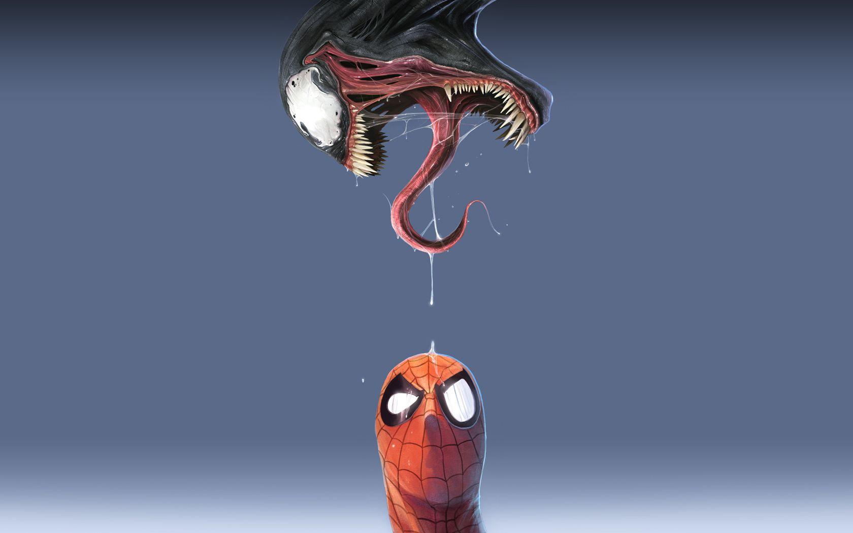 Spider man Turning Into The Venom 4K wallpaper download