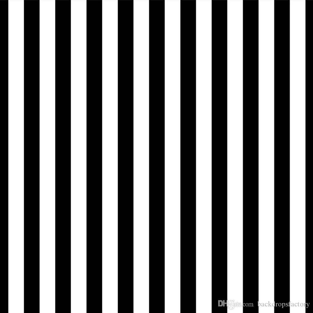 BW28702 1.25 inch Black & White Striped Wallpaper 