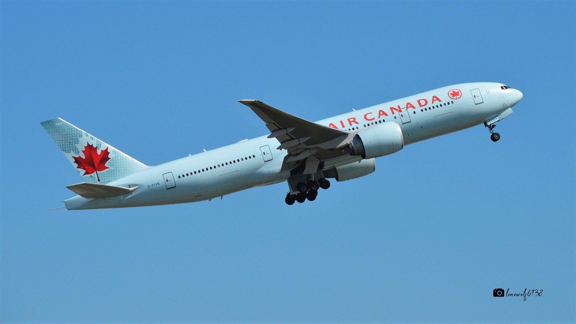 1920x1080 C FIVK Air Canada Boeing 777 233(LR) Over Sydney Airport HD
