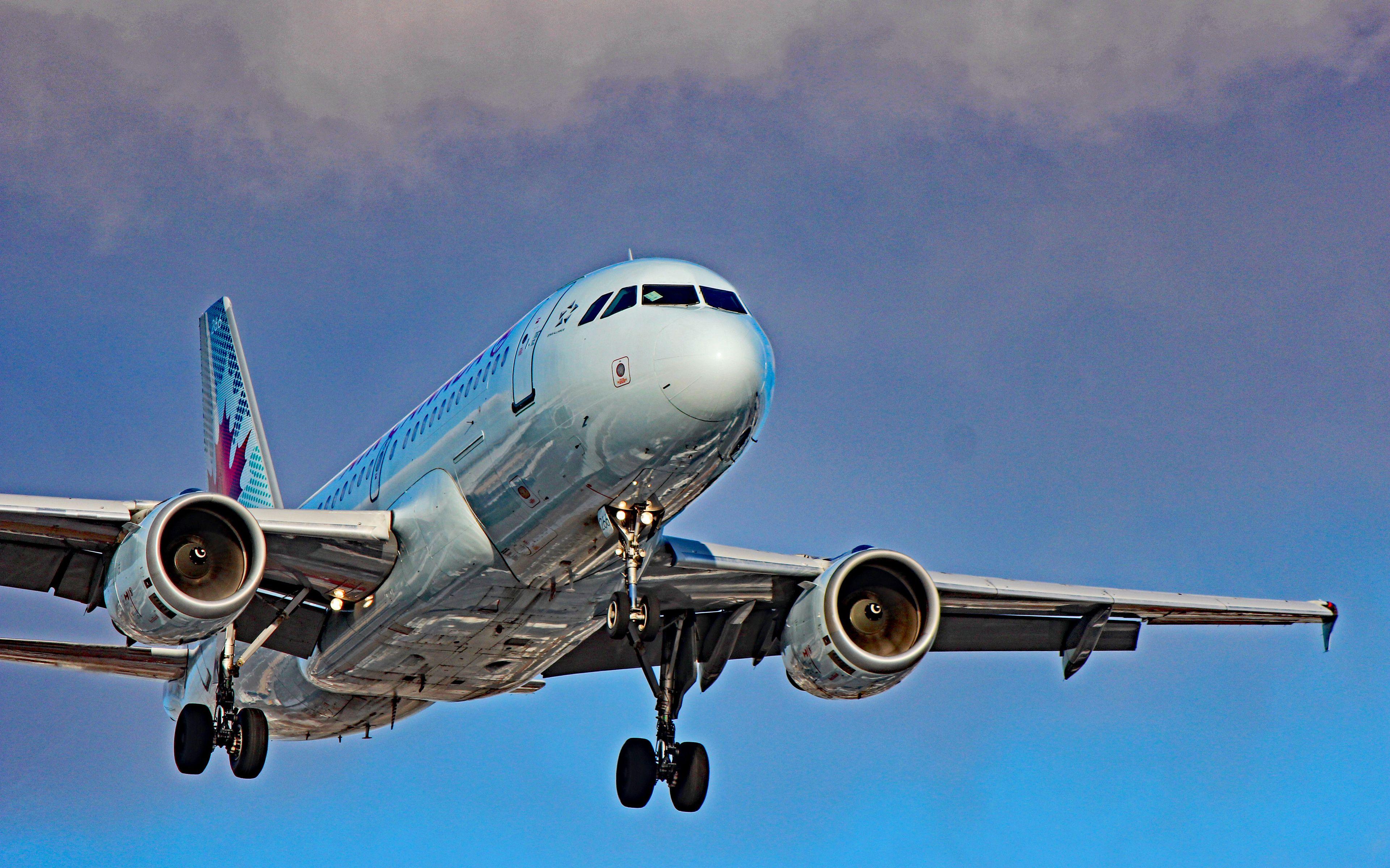 3840x2400 Download wallpaper Airbus A passenger plane, 4k, hdr, air