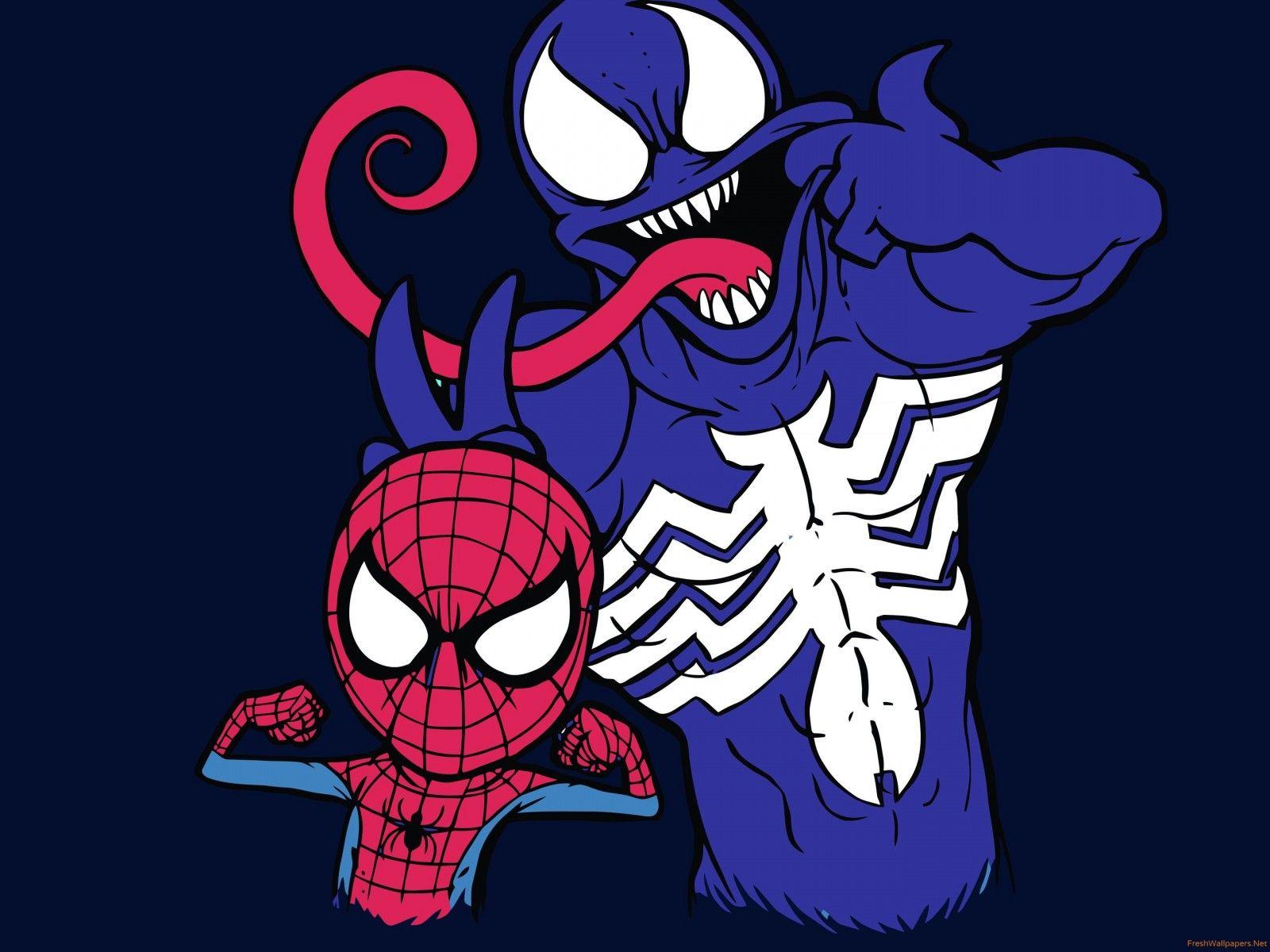 1600x1200 Venom And Spiderman wallpaper