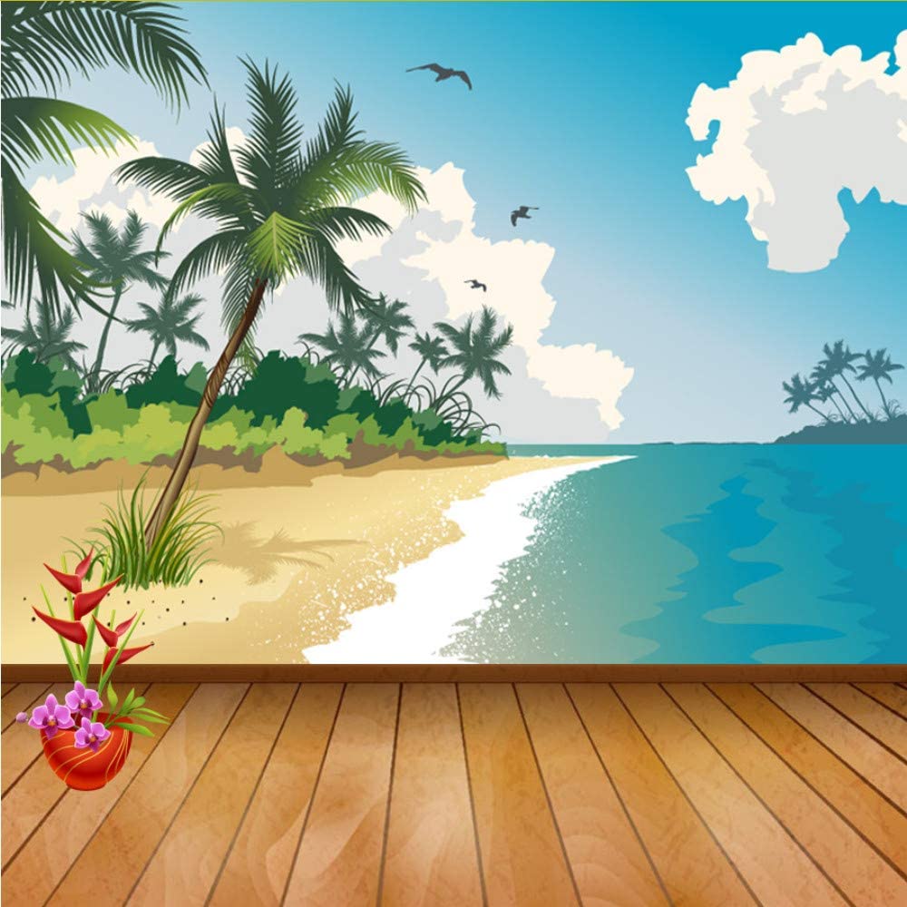 1000x1000 Meaosy Sand Sea Beach Blue Sky 3D Wallpaper For Walls 3 D