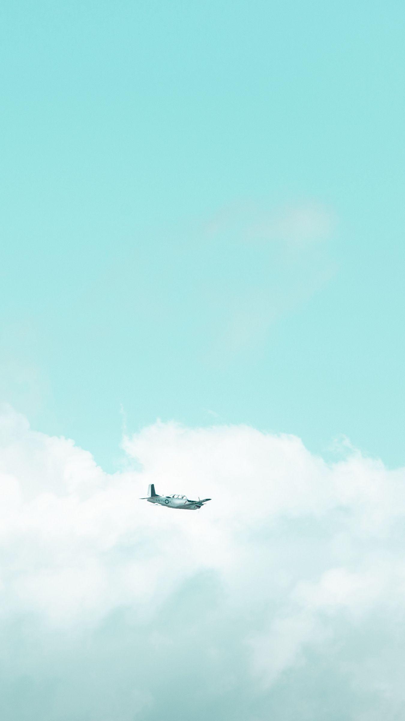 1350x2400 Download wallpaper 1350x2400 plane, sky, flight, minimalism, clouds iphone 8+/7+/6s+/for parallax HD background