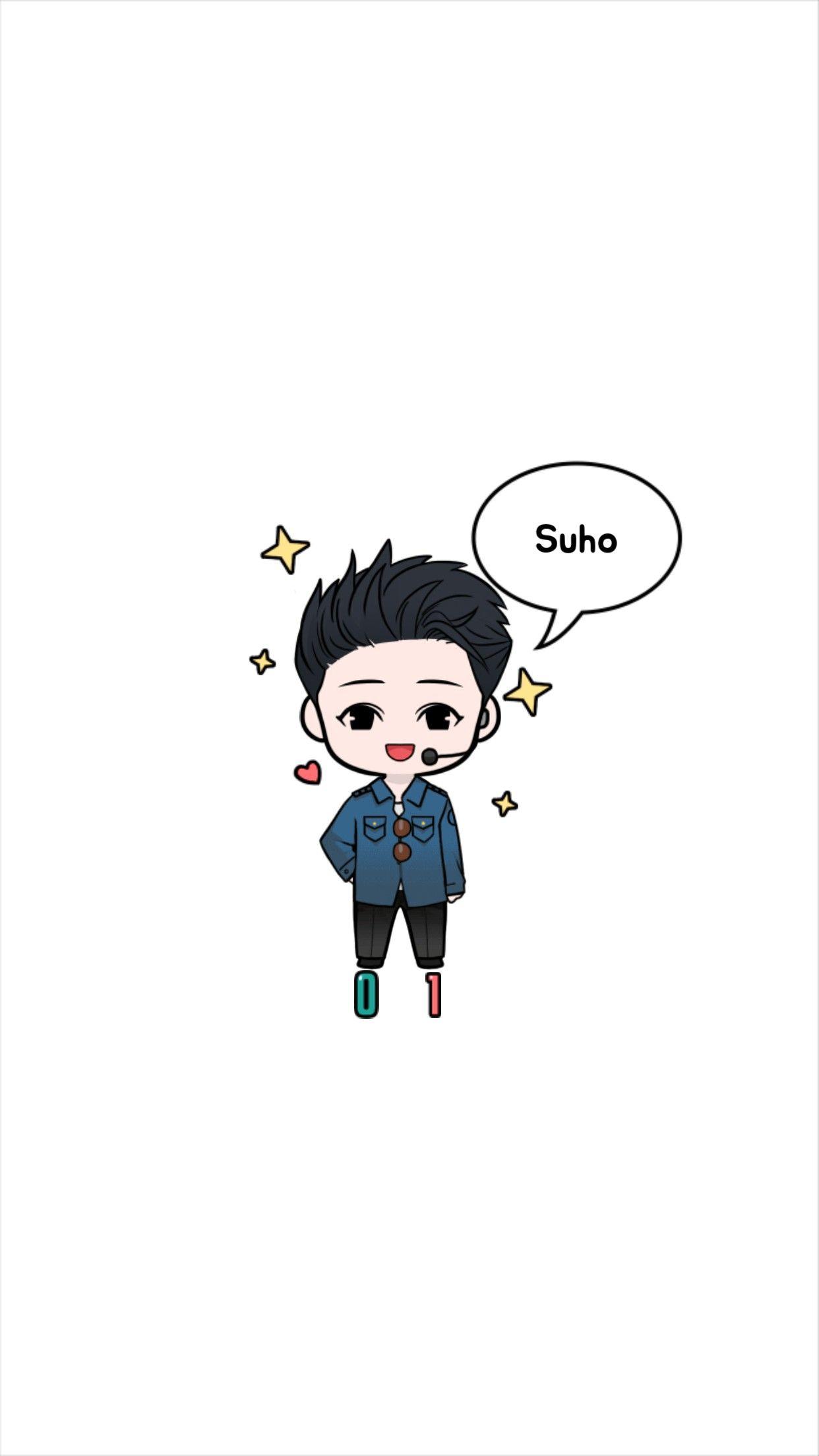 1242x2208 Suho wallpaper chibi. Kartun, Seni, Exo