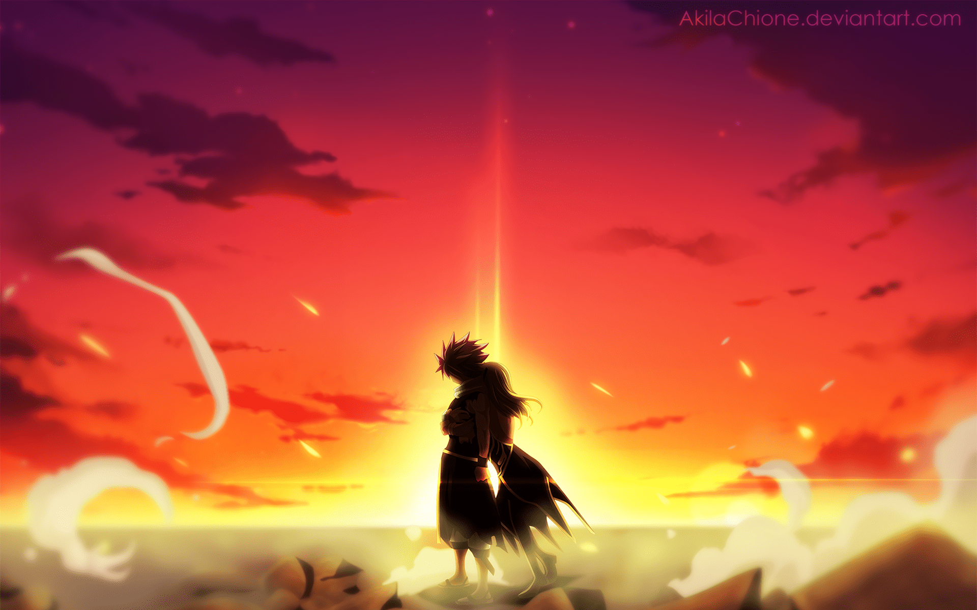 1920x1200 Natsu and Lucy (Fairy Tail) HD Wallpaper
