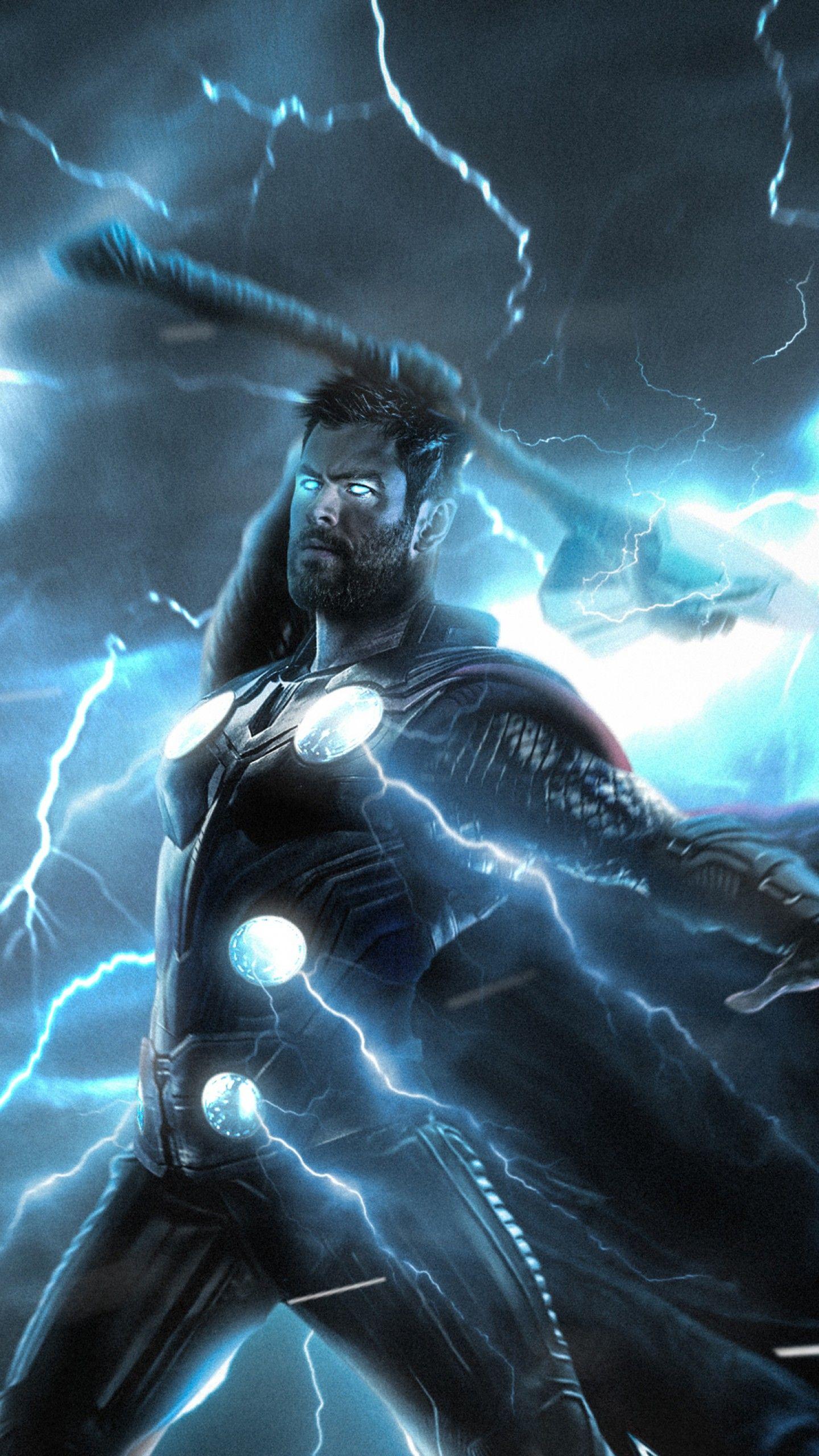 1440x2560 Wallpaper Thor, Lightning Strike, HD, Creative Graphics