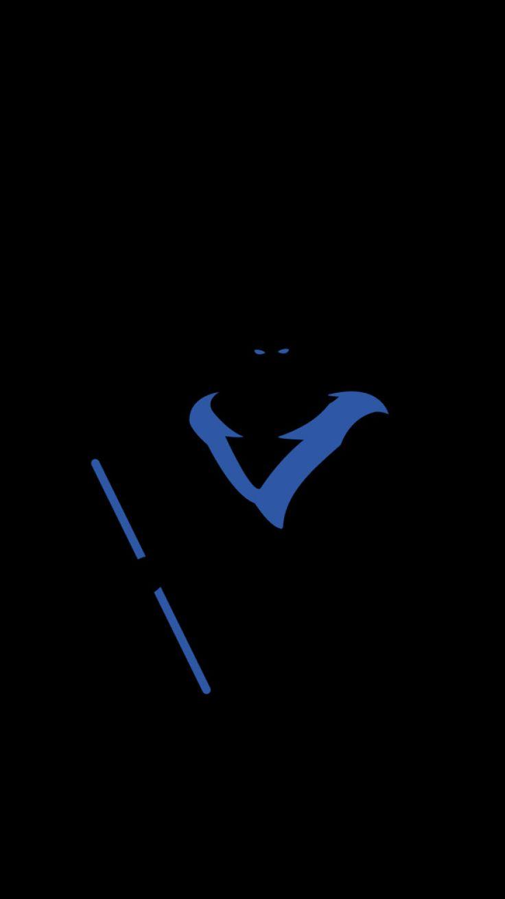 736x1309 Nightwing Logo Wallpaper