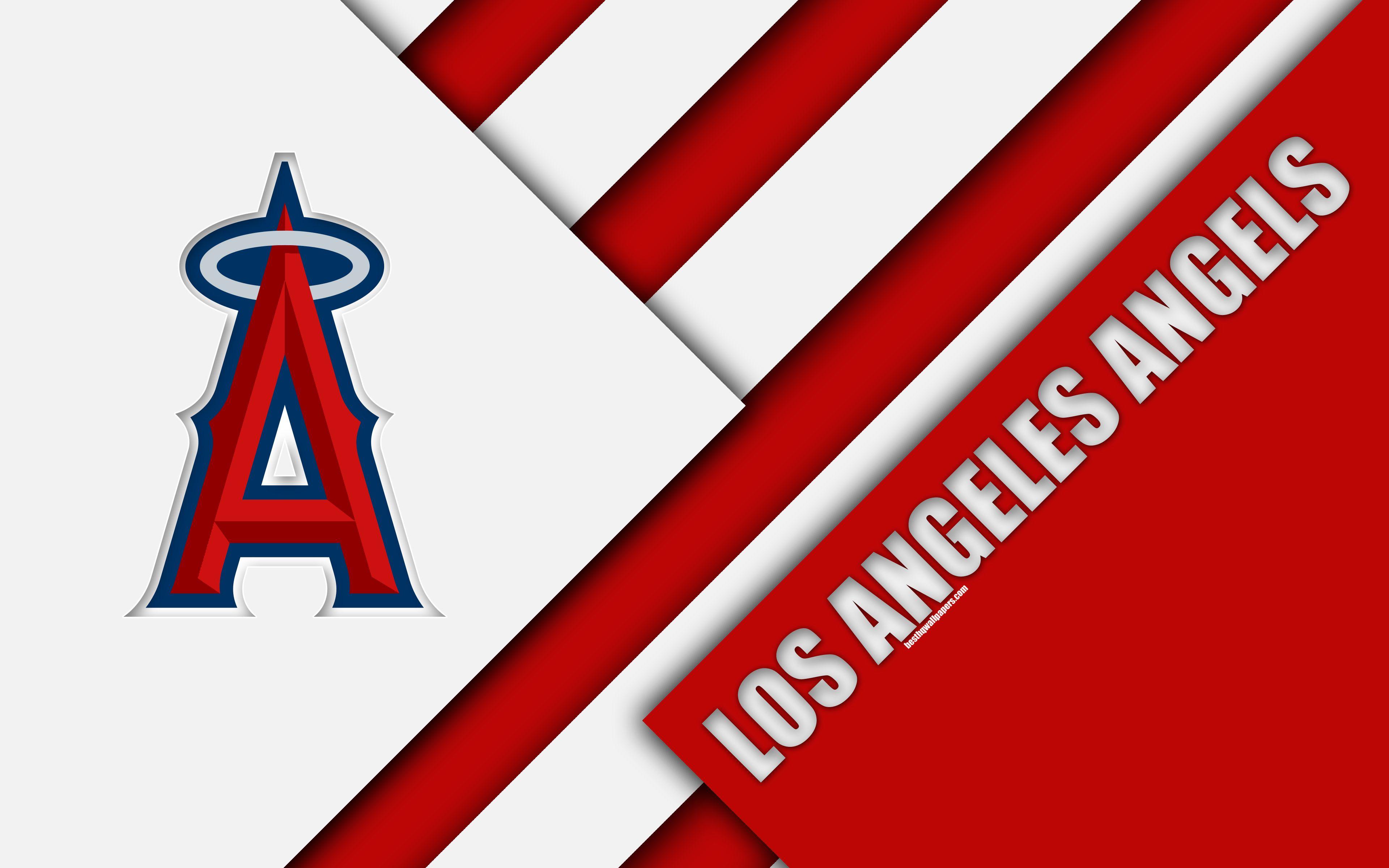 3840x2400 Download wallpaper Los Angeles Angels, West division, MLB, 4K