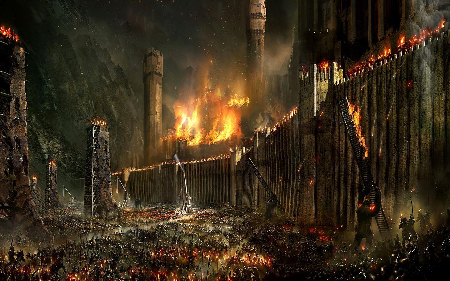 1440x900 Siege of Helms Deep. Deep art, Lotr art, Art album