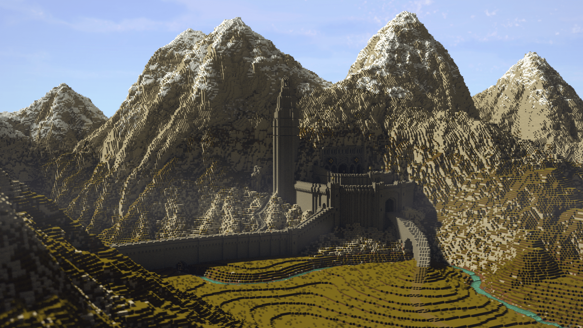 1920x1080 The Hornburg and the Deeping Wall, in Helm's Deep, Rohan, Middle
