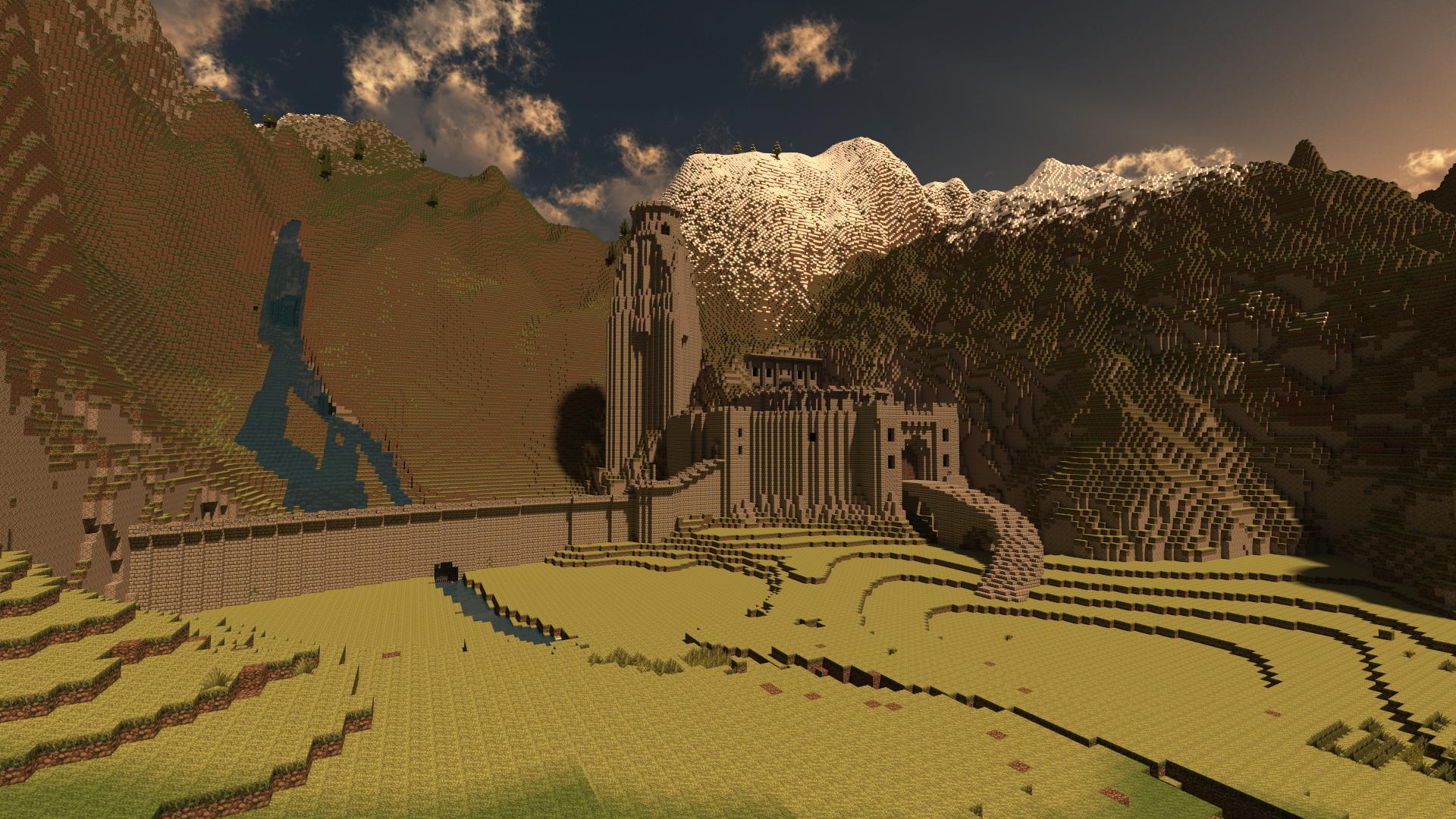 1920x1080 Helm's Deep Minecraft