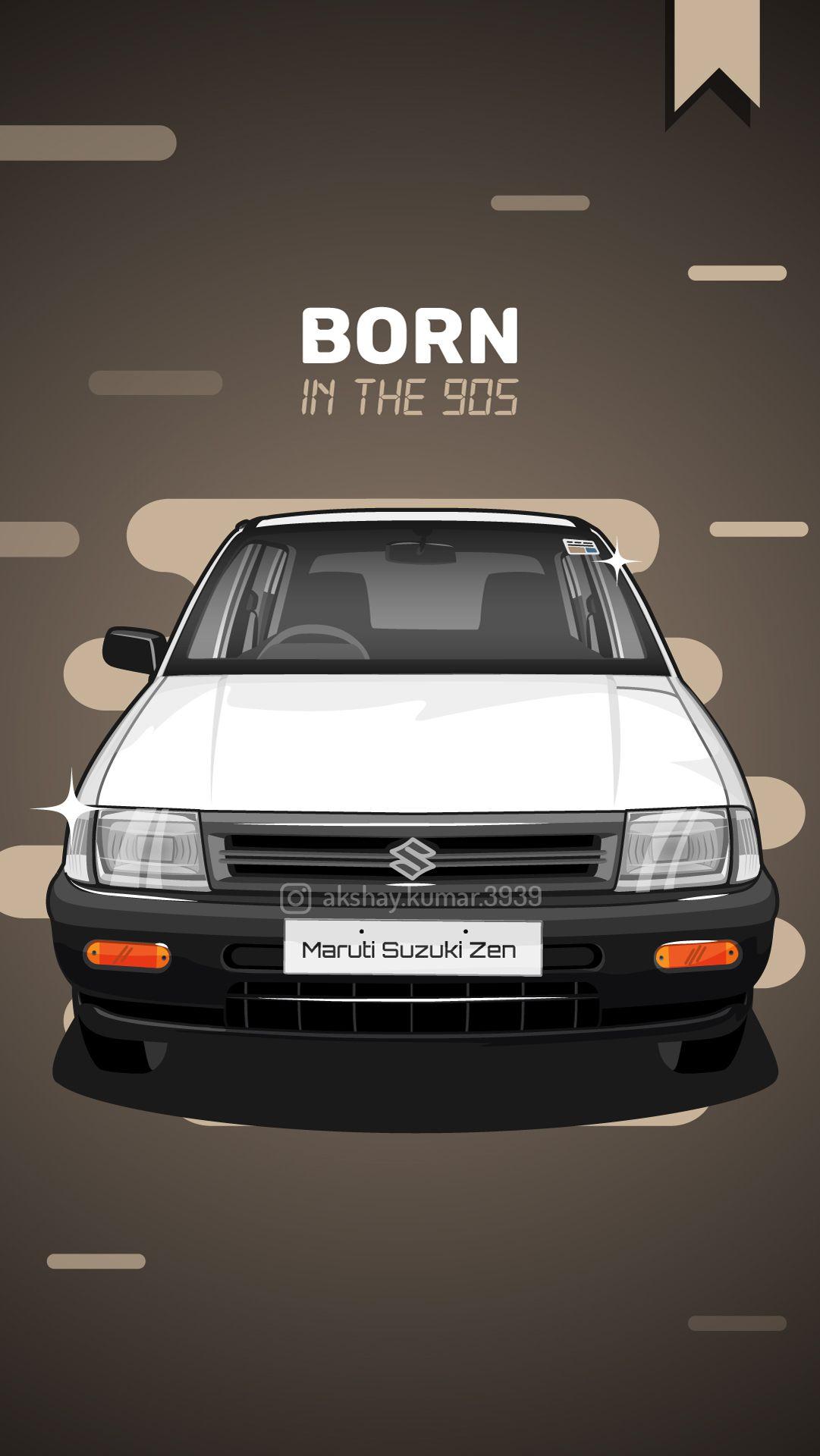 1081x1920 Maruti Suzuki Zen Wallpaper. Indian Cars Wallpaper. Vector Art