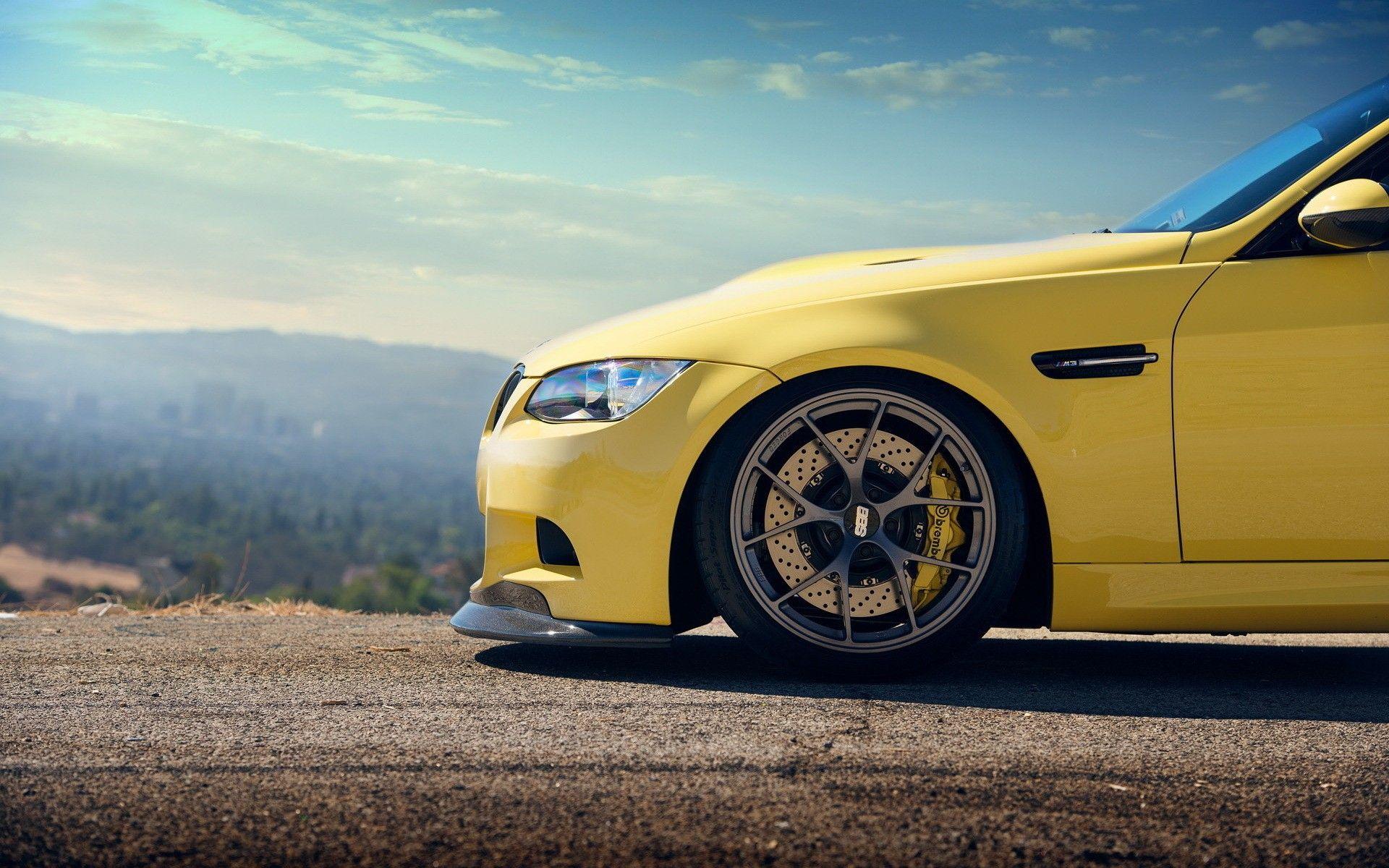 1920x1200 Yellow BMW M3 Bonnet desktop PC and Mac wallpaper