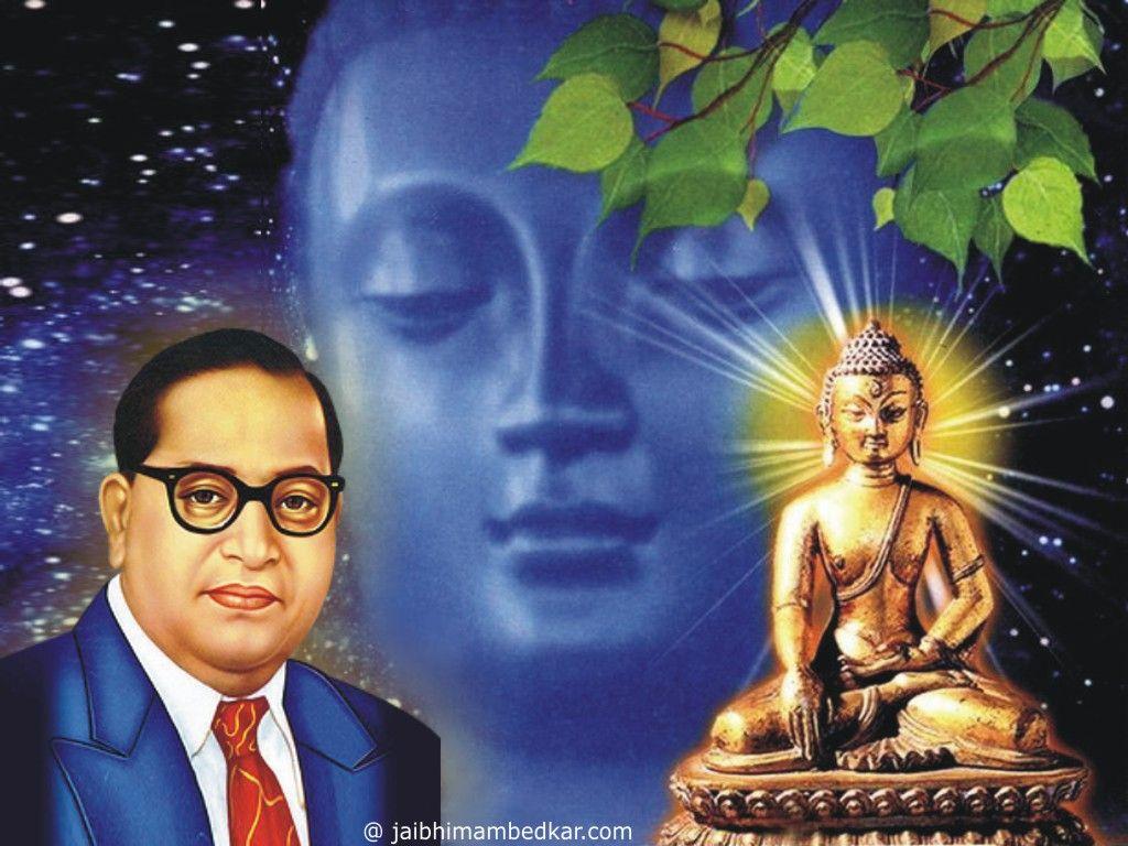 1024x768 Lord Buddha And Ambedkar HD Wallpaper