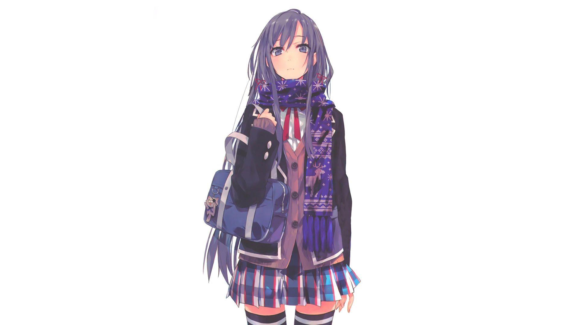 1920x1080 Desktop Wallpaper Yukino Yukinoshita, Short Skirt, Cute Anime, HD