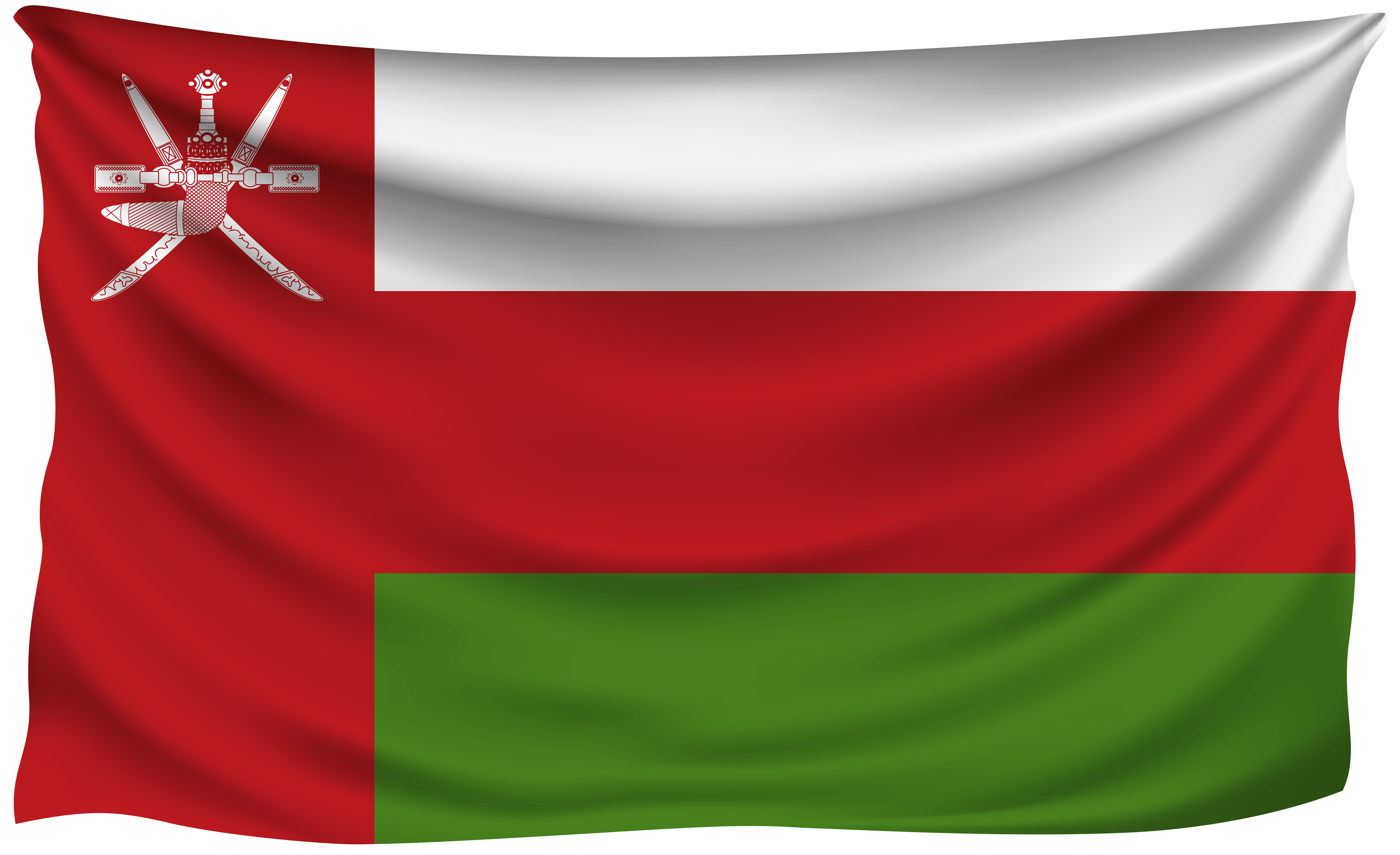 8000x4887 Oman Wrinkled Flag Quality Image