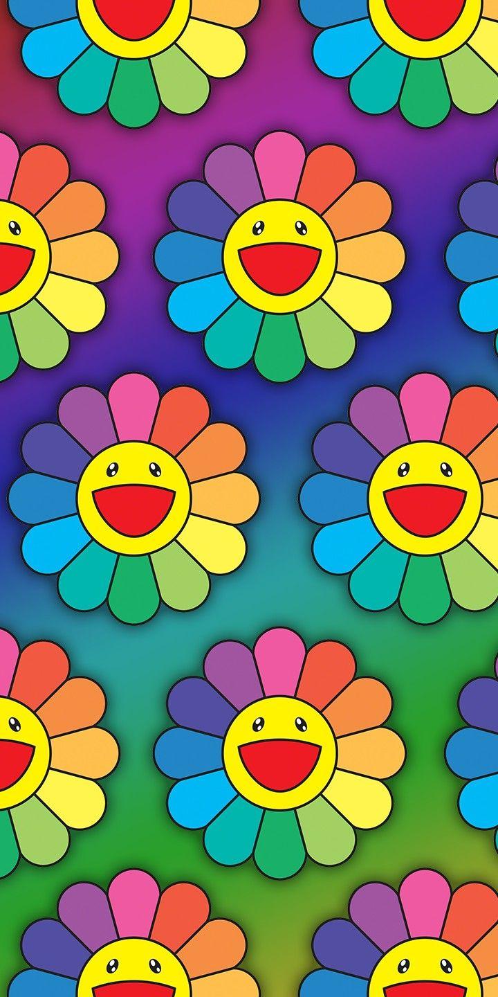 720x1440 Takashi Murakami Flower Phone Wallpaper. Murakami flower, Flower phone wallpaper, Cute wallpaper background