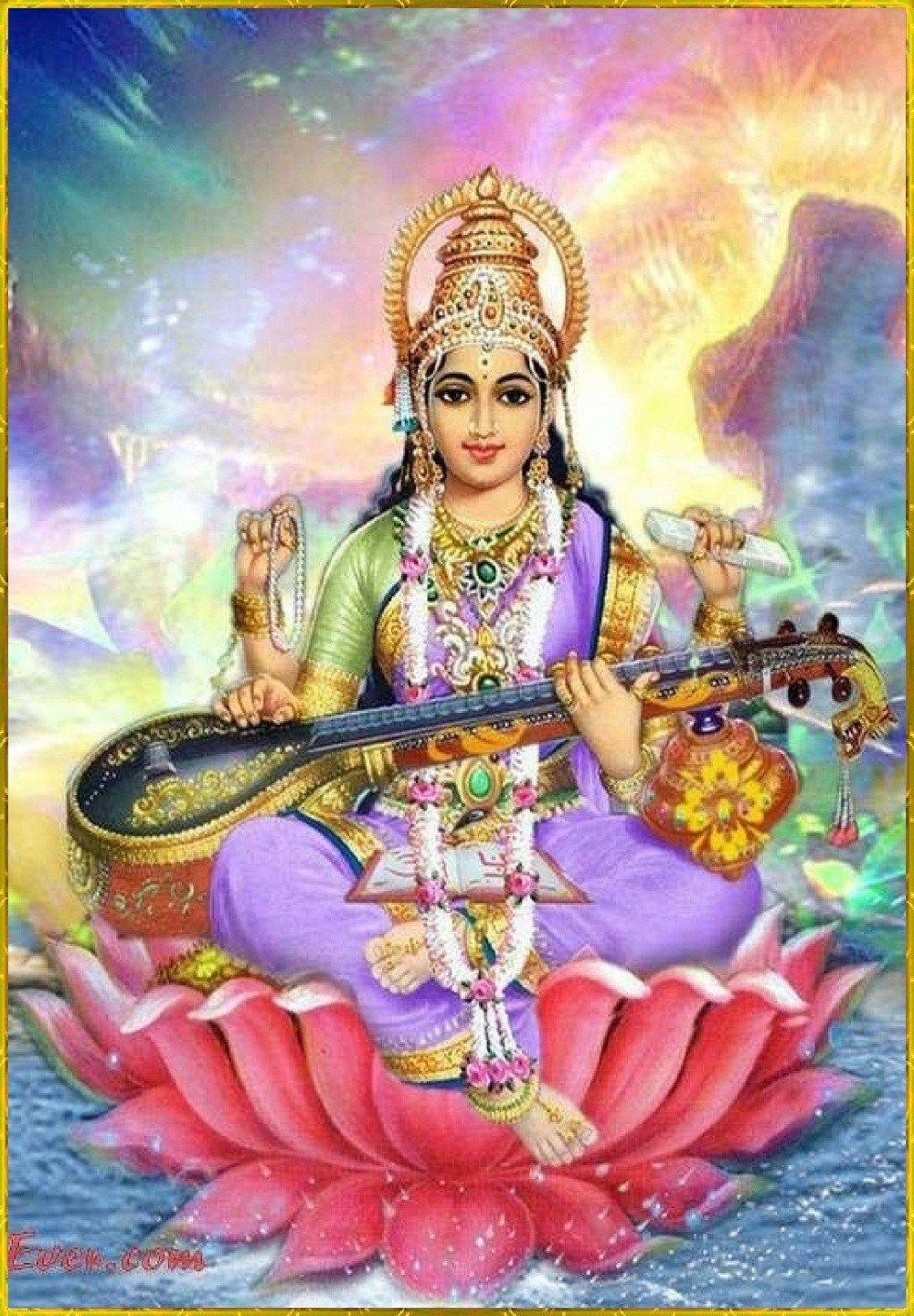 1000x1440 Beautiful Saraswati Maa Photo 1