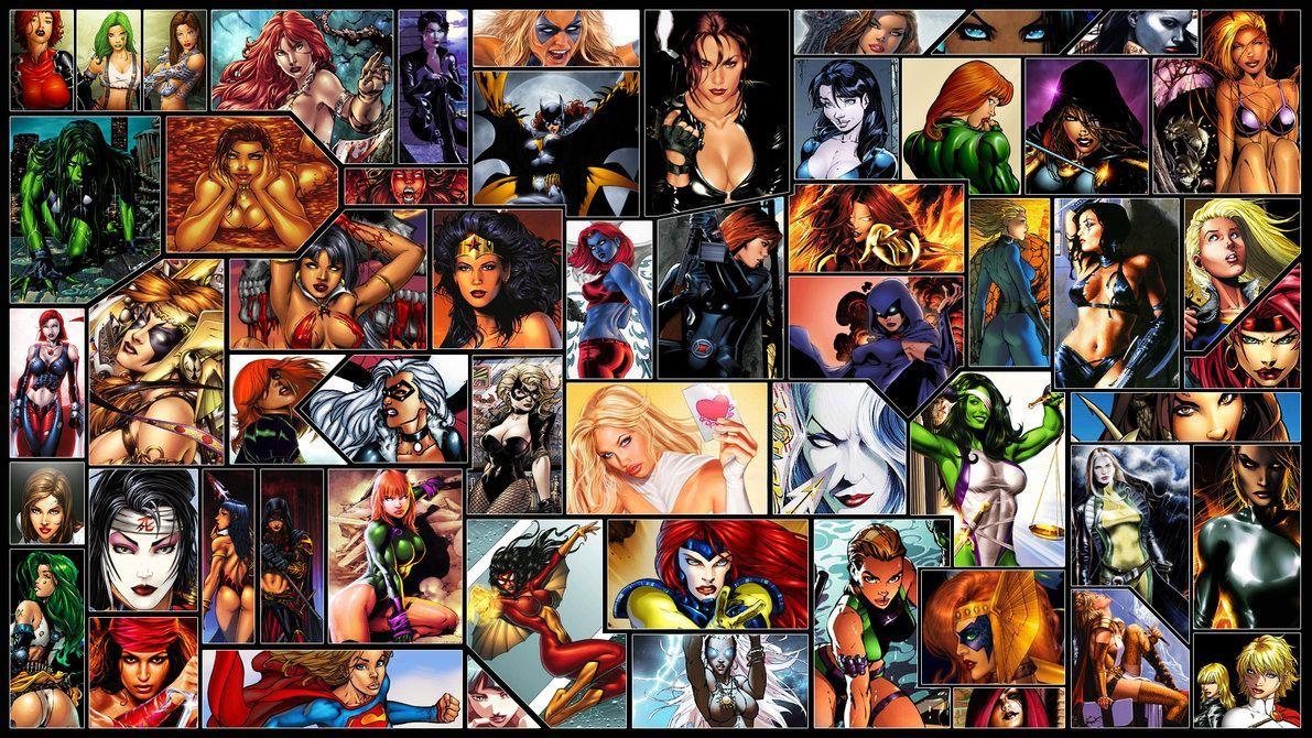 1191x670 Women of Comics Wallpaper. Marvel comics wallpaper, Comic book