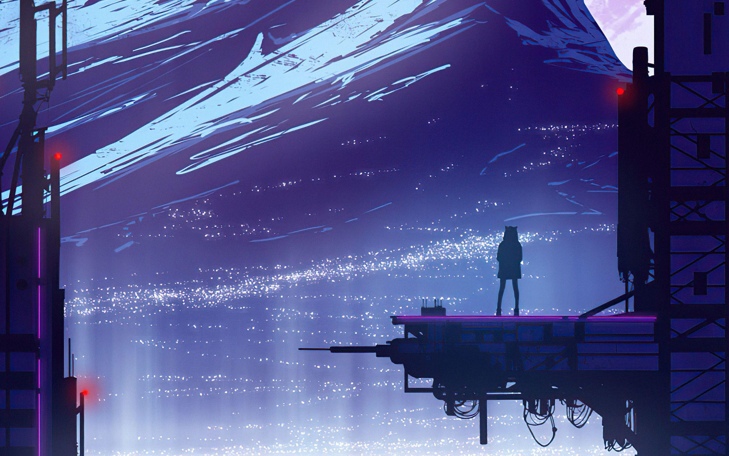 2560x1600 Love The Heights Cyberpunk Mountains View 4k 2560x1600