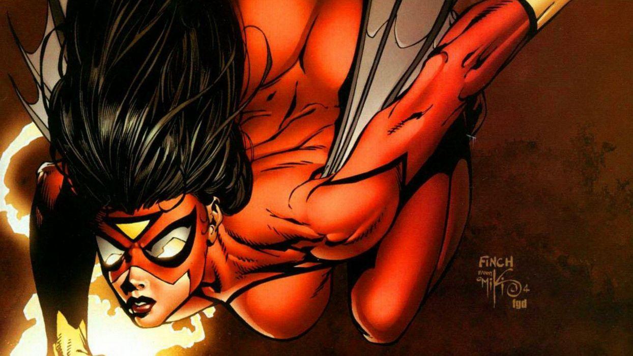 1244x700 Women Red Comics Marvel Comics New Avengers Comics Girls Spider Woman Wallpaperx1080