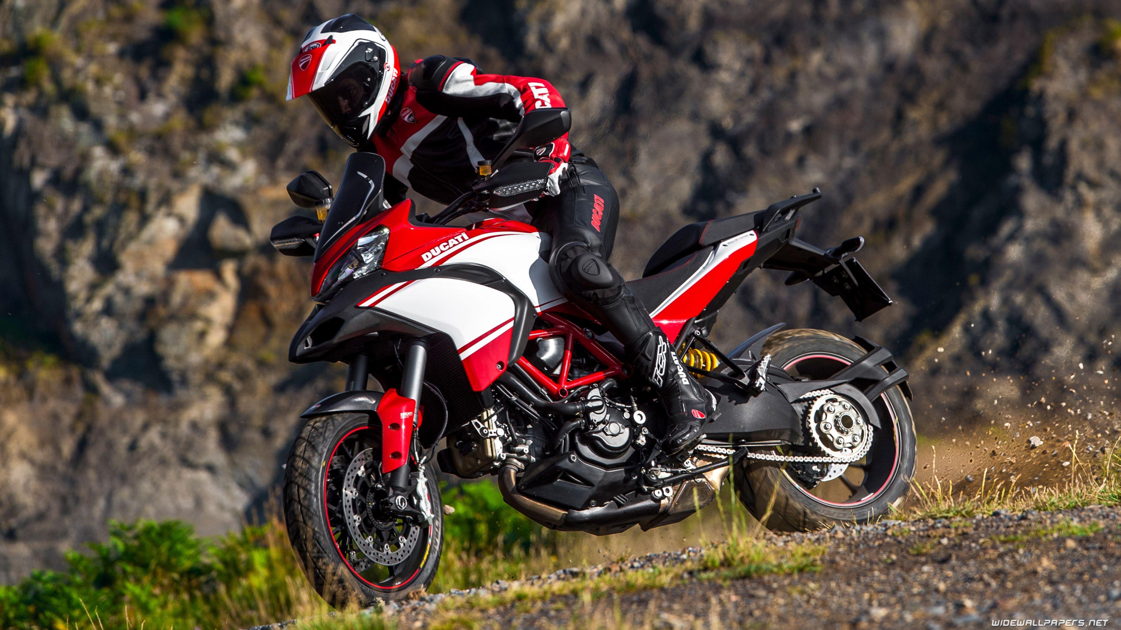 3840x2160 Ducati Multistrada 1200 S Touring motorcycle desktop wallpaper 4K