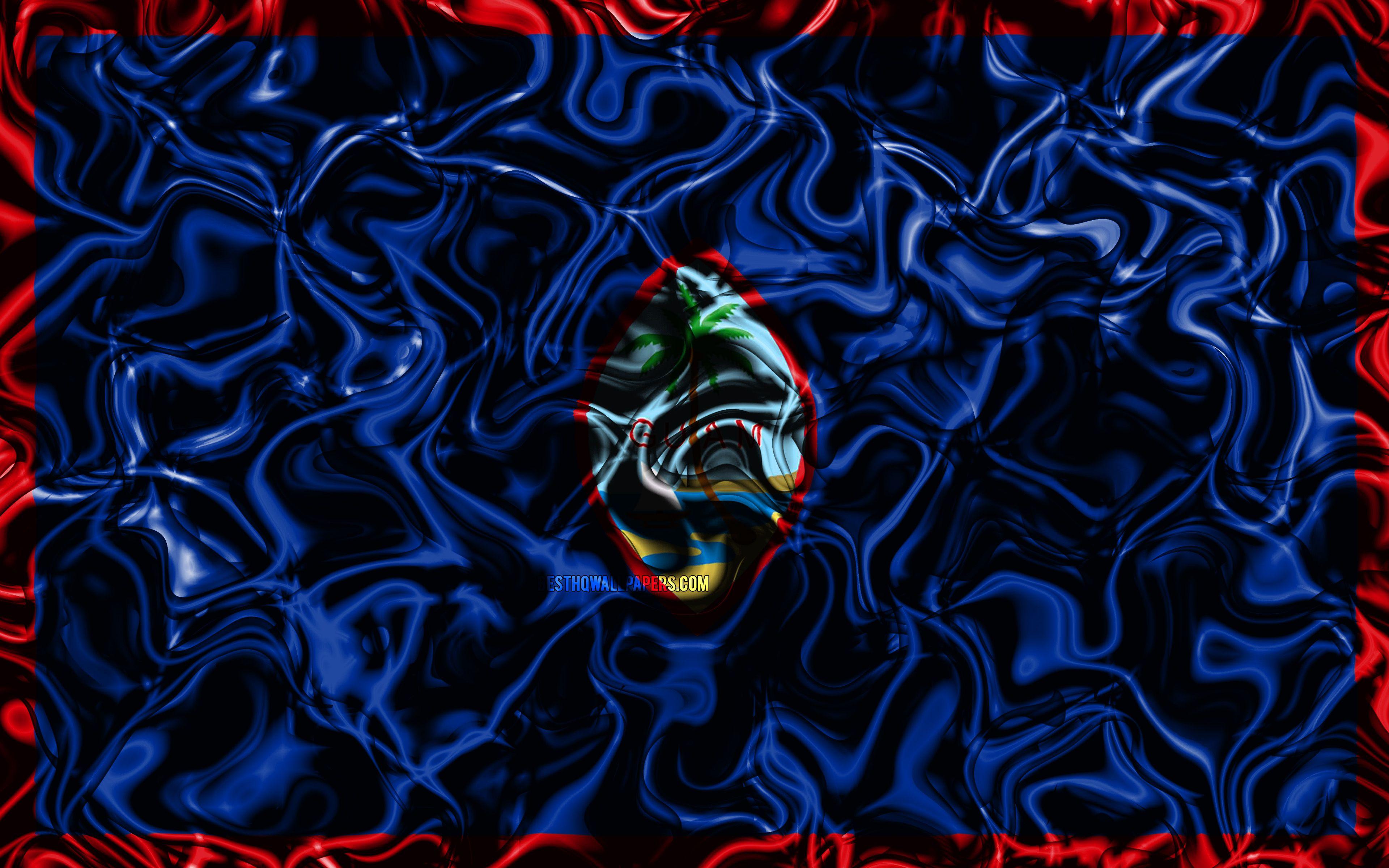 3840x2400 Download wallpaper 4k, Flag of Guam, abstract smoke, Oceania, national symbols, Guam flag, 3D art, Guam 3D flag, creative, Oceanian countries, Guam for desktop with resolution 3840x2400. High Quality HD picture wallpaper