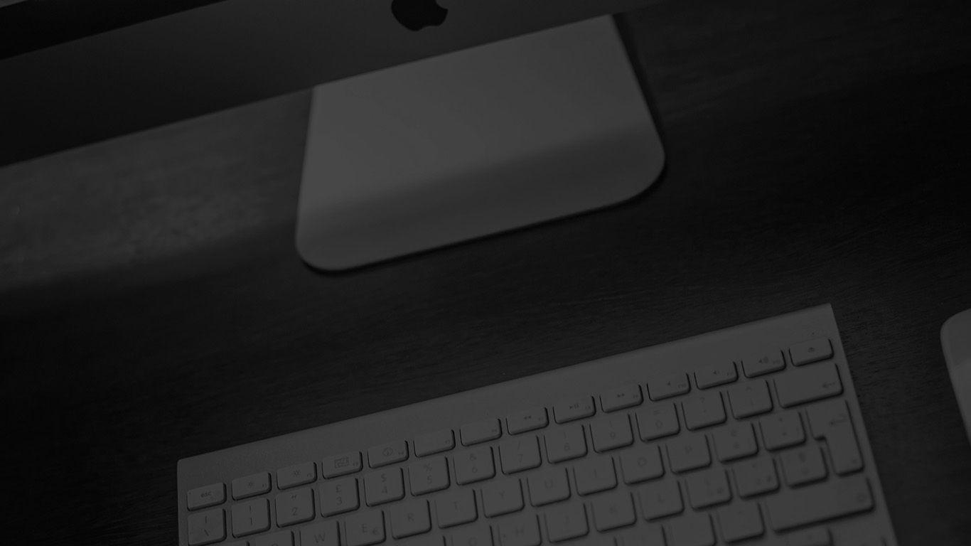 1366x768 Apple Lover Mac Monitor City Work Art Dark Bw Wallpaper
