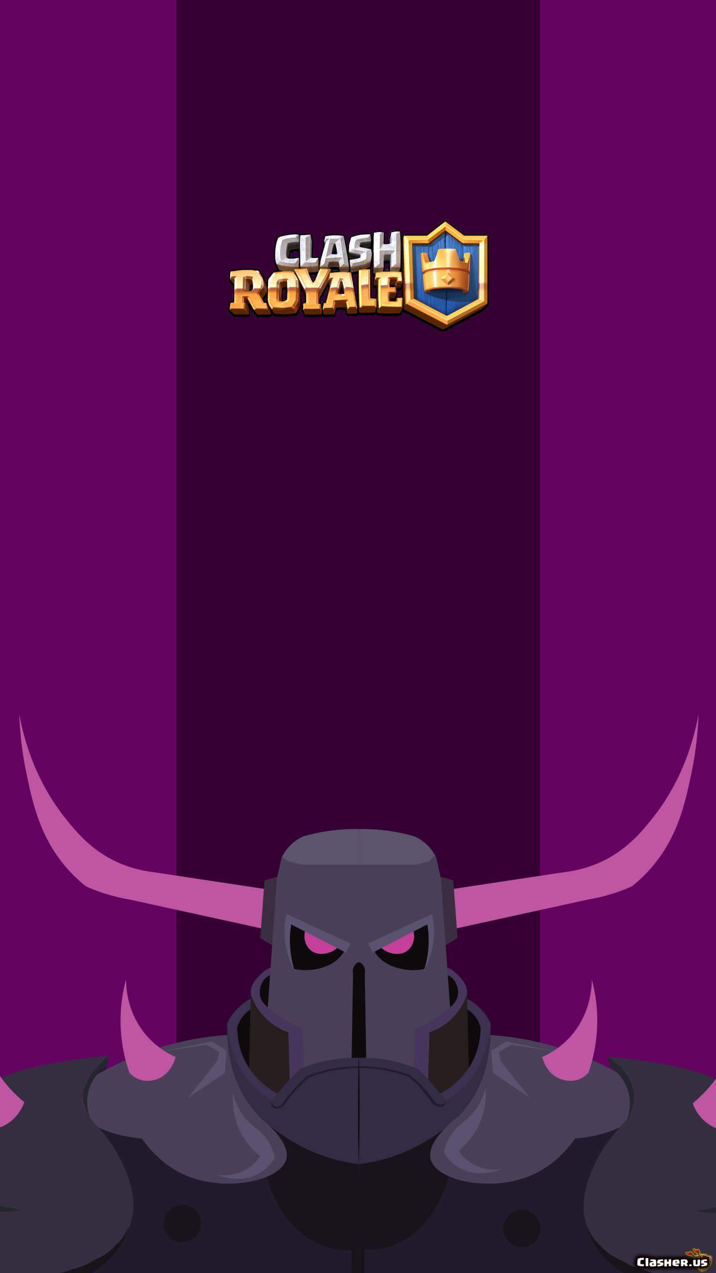 1440x2560 PEKKA clash royale logo Royale Wallpaper