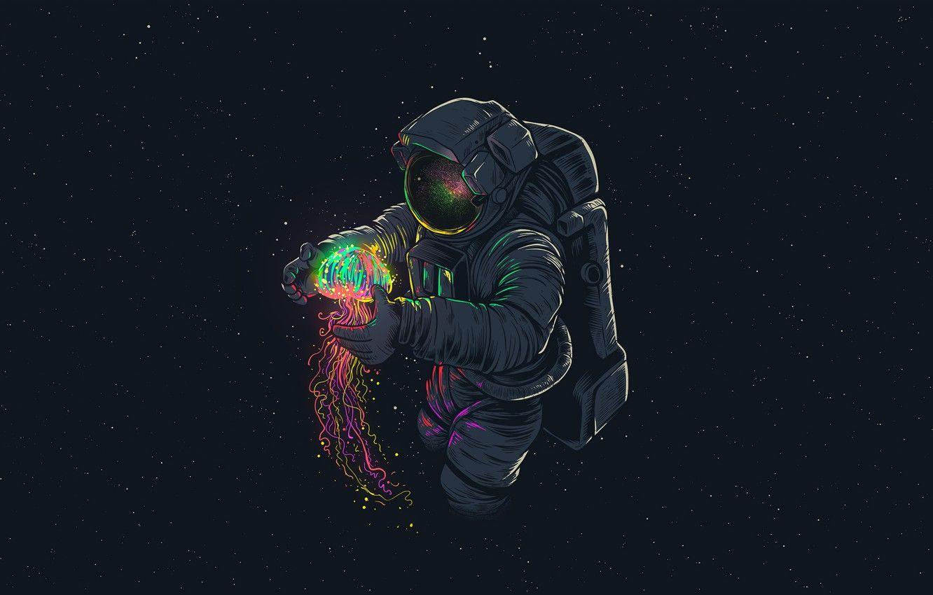 1332x850 Wallpaper Figure, Medusa, Astronaut, Gloves, Helmet, Astronaut