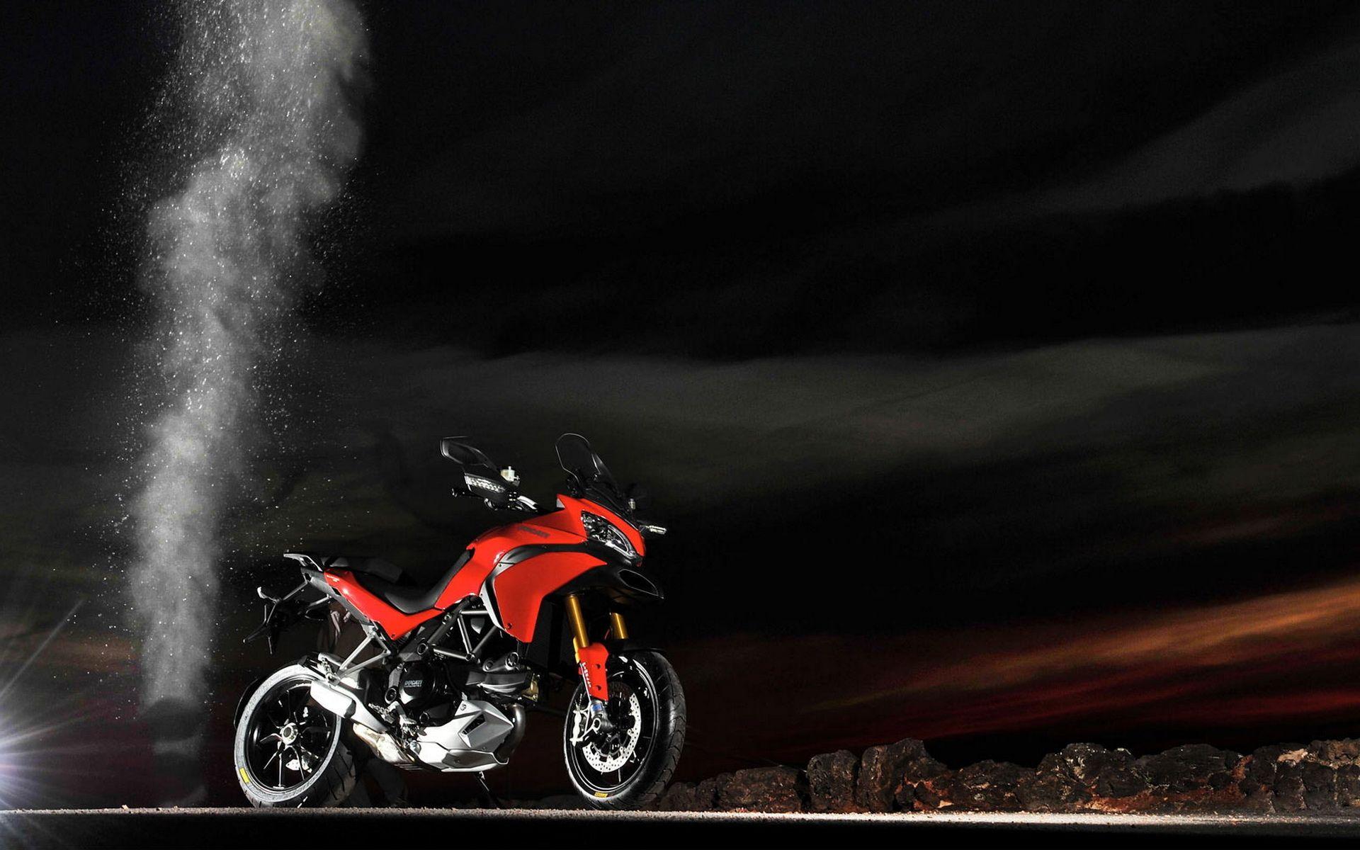 1920x1200 Ducati Multistrada 1200S in night wallpaper and image