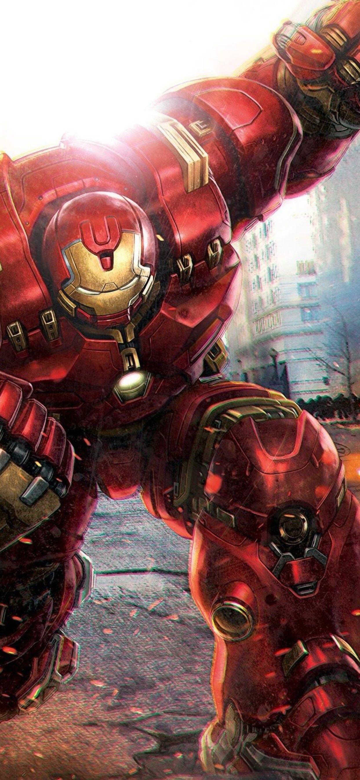 1242x2688 Hulk Vs Hulkbuster iPhone XS MAX HD 4k Wallpaper