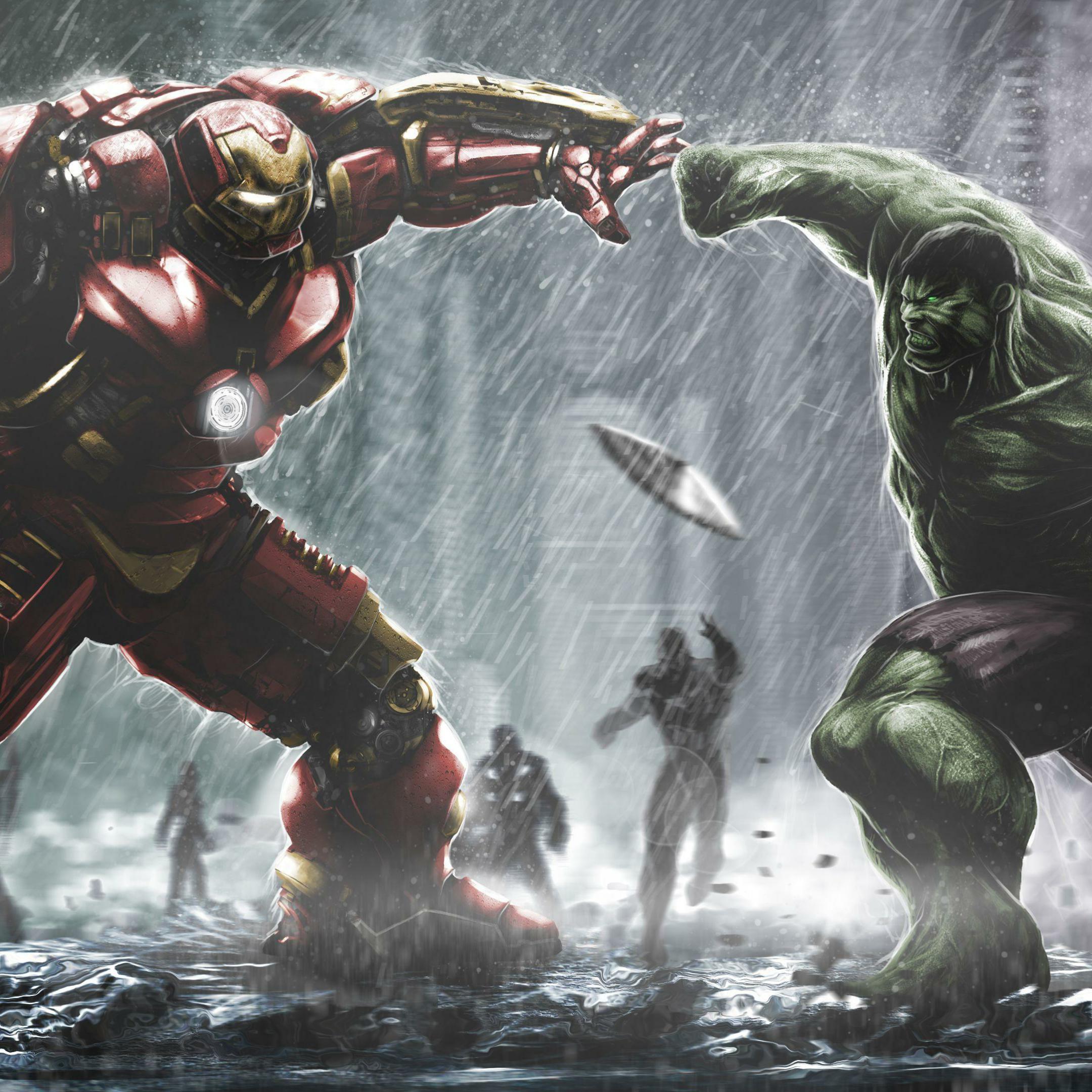 2160x2160 Steam Workshop::[Marvel] 4k Hulk Iron Man Hulkbuster Animated