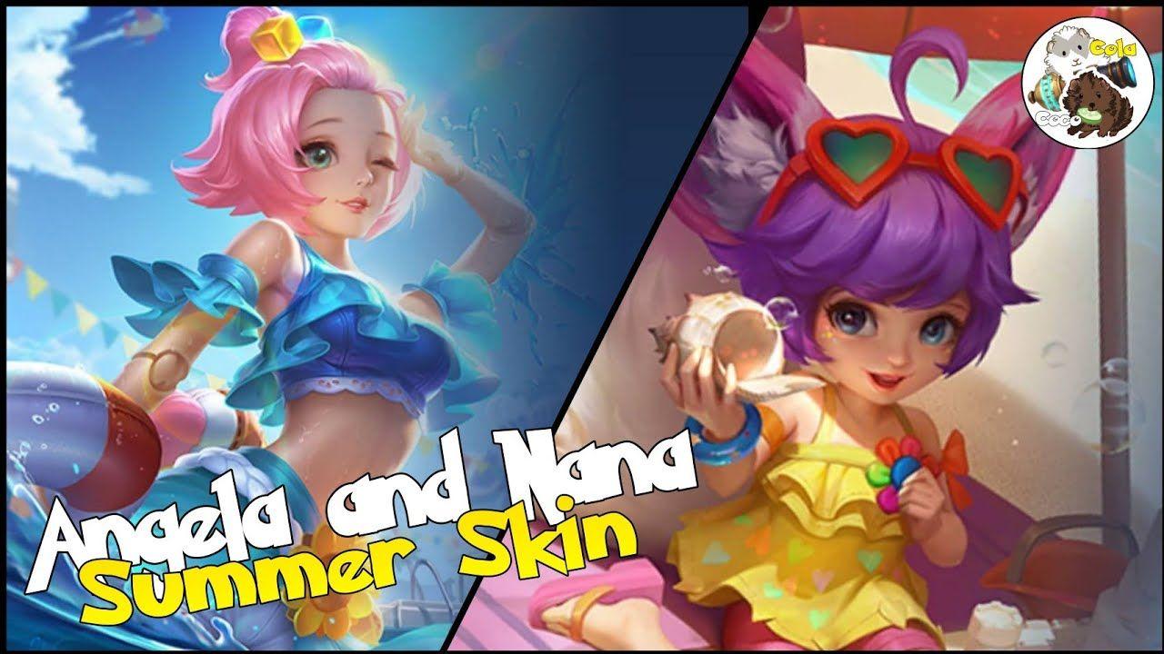 1280x720 ANGELA AND NANA SUMMER SKINS 2020 WALLPAPER PORTRAIT MOBILE LEGENDS NEW SUMMER SKINS 2020 MLBB NEWS!