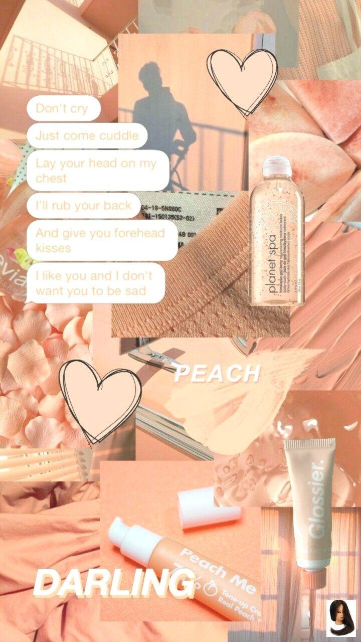 720x1280 peachy aesthetic collage wallpaper #peachy #peach #aesthetic